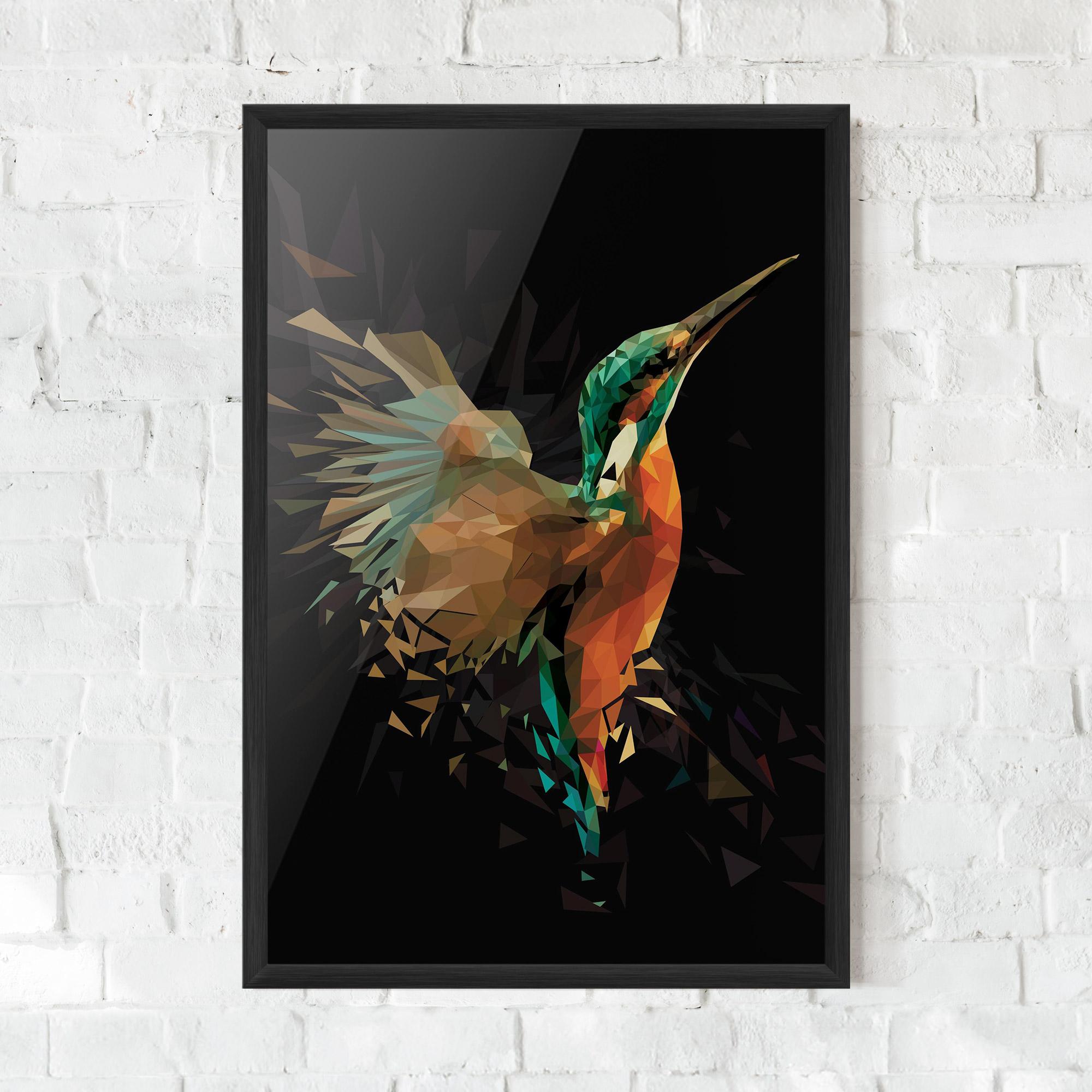 Poster Înrămat Hummingbird Splash mockup 0
