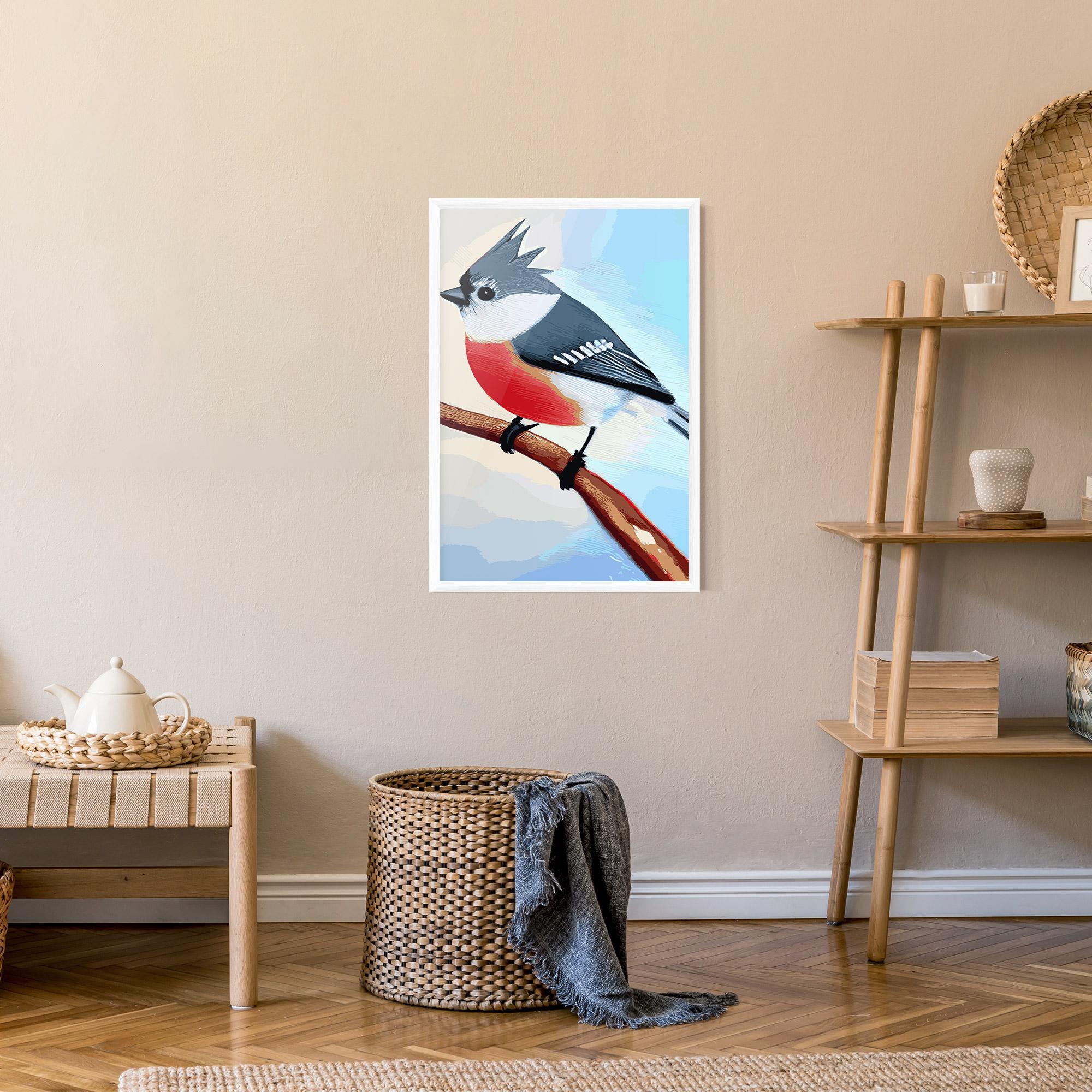 Poster Înrămat Blue Bird Painting mockup 9