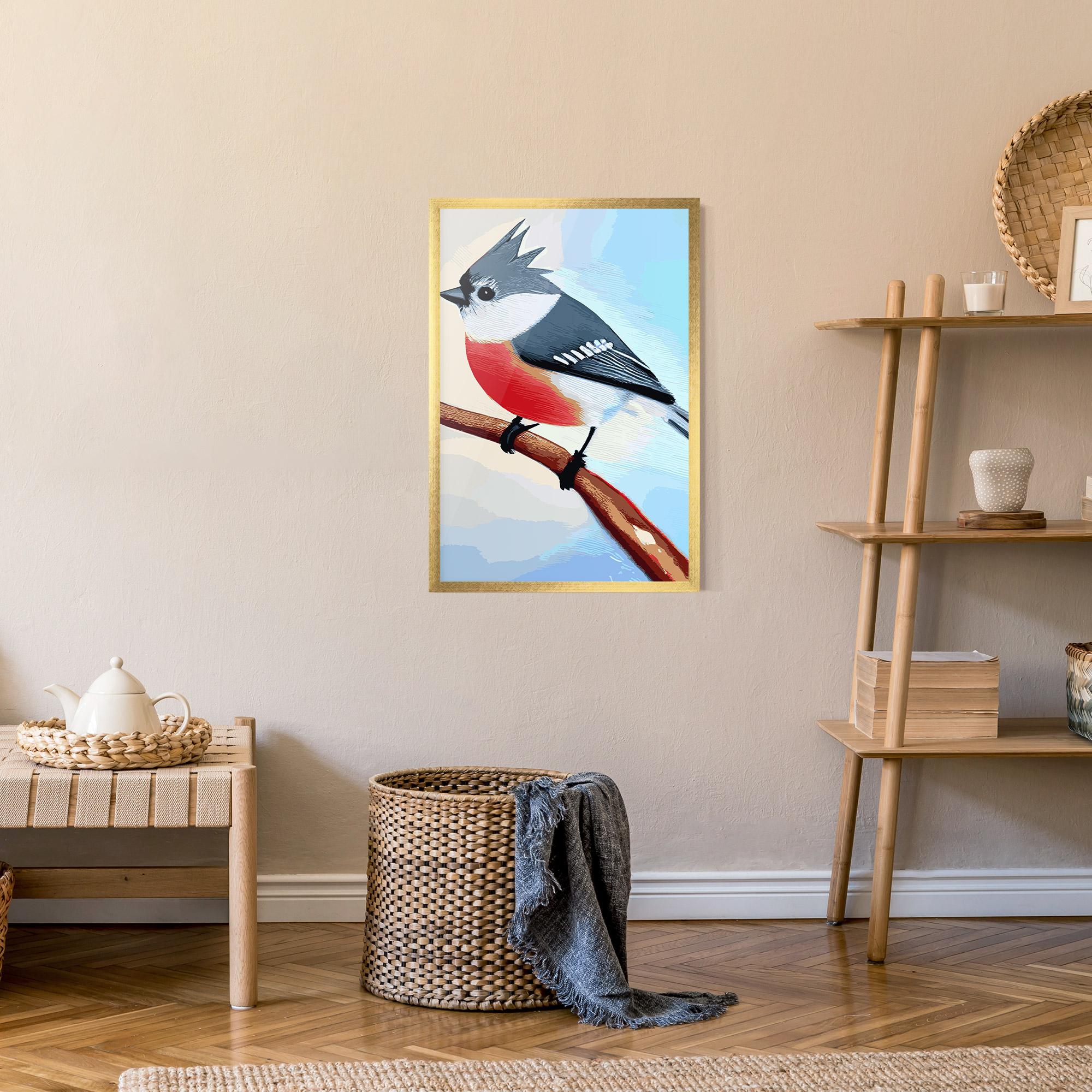 Poster Înrămat Blue Bird Painting mockup 9