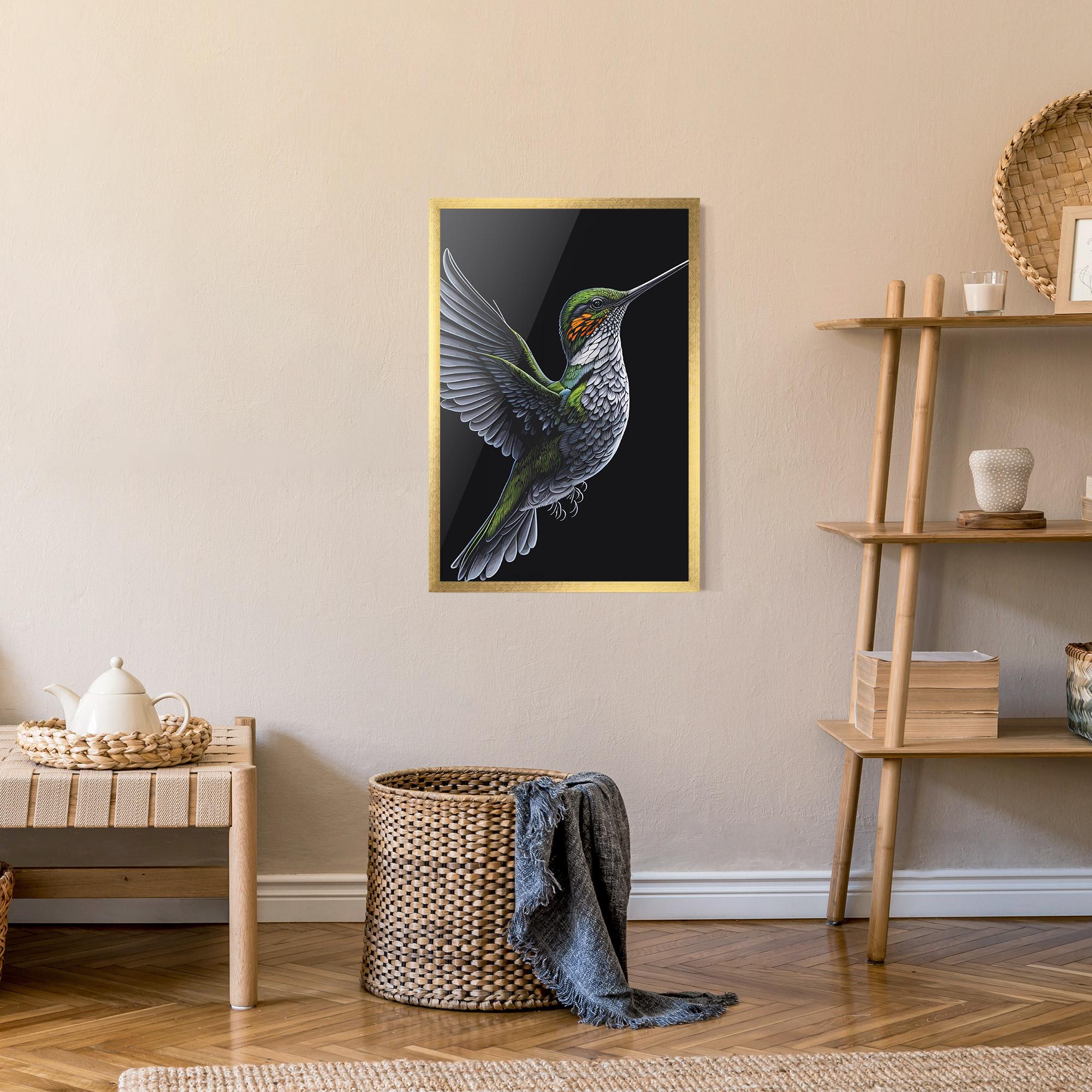 Poster Înrămat Hummingbird mockup 9