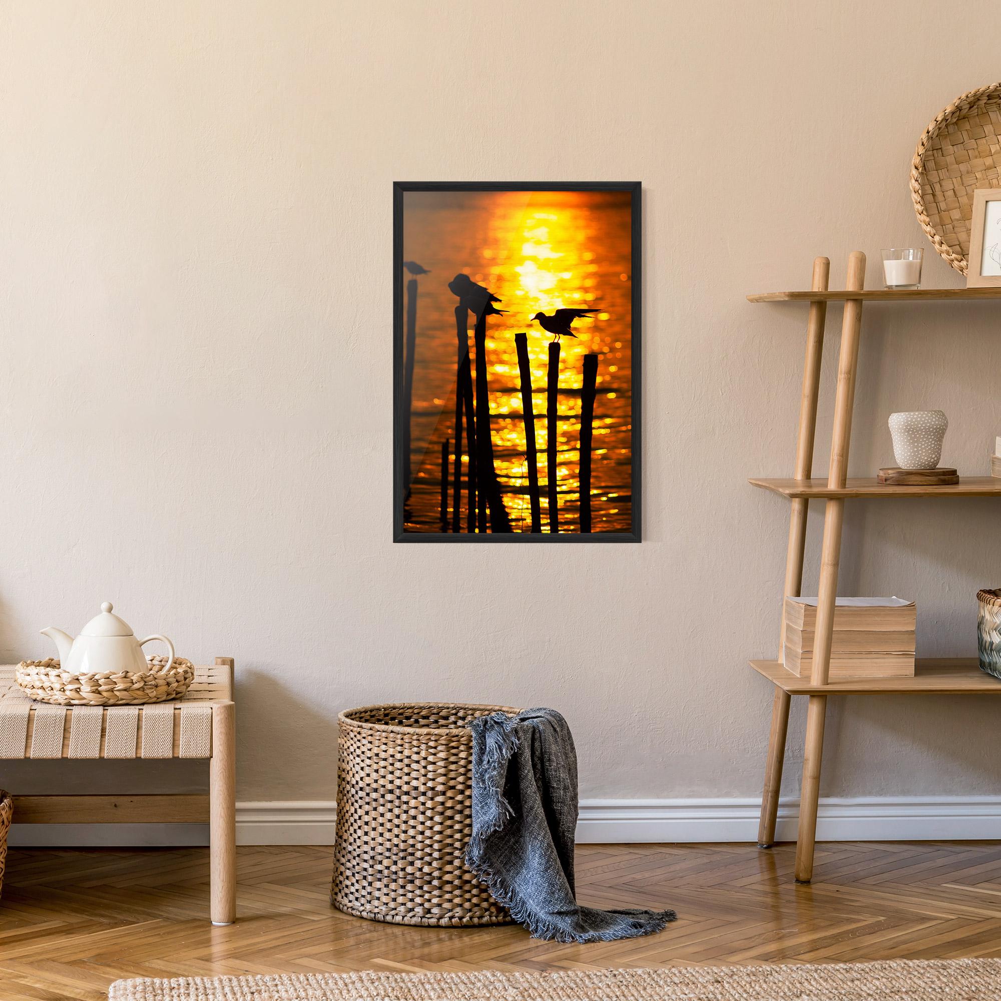 Poster Înrămat Silhouettes Birds mockup 9