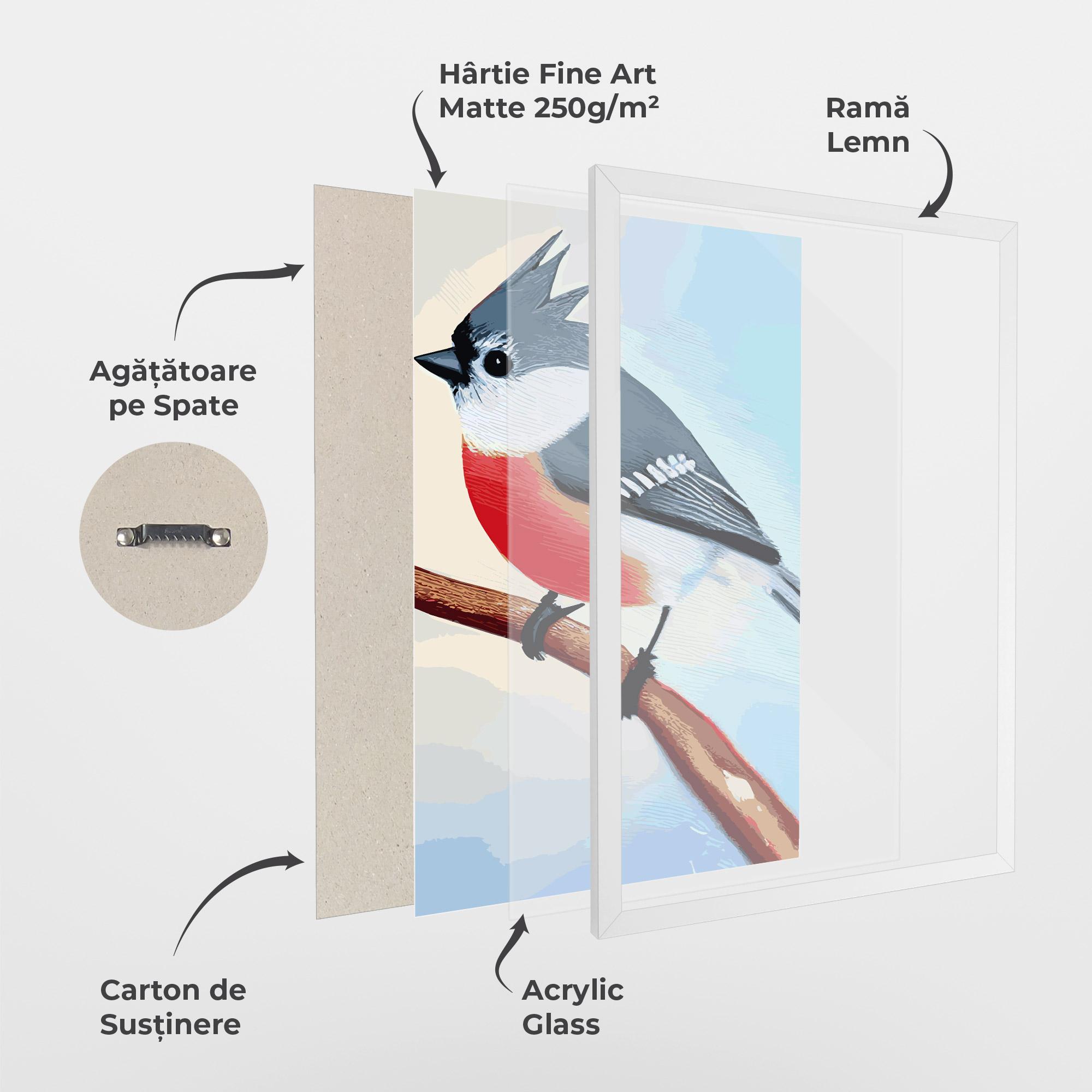 Poster Înrămat Blue Bird Painting mockup 1