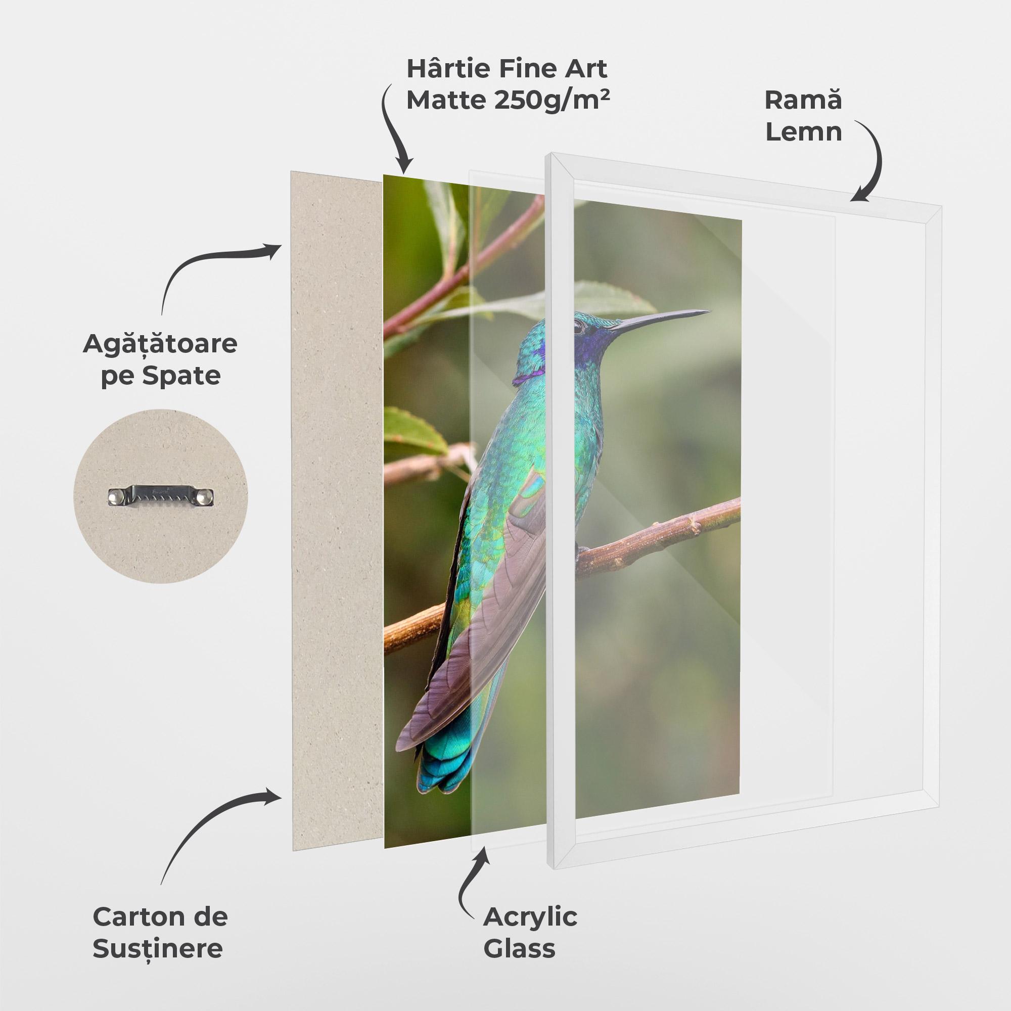 Poster Înrămat Green Bird mockup 1