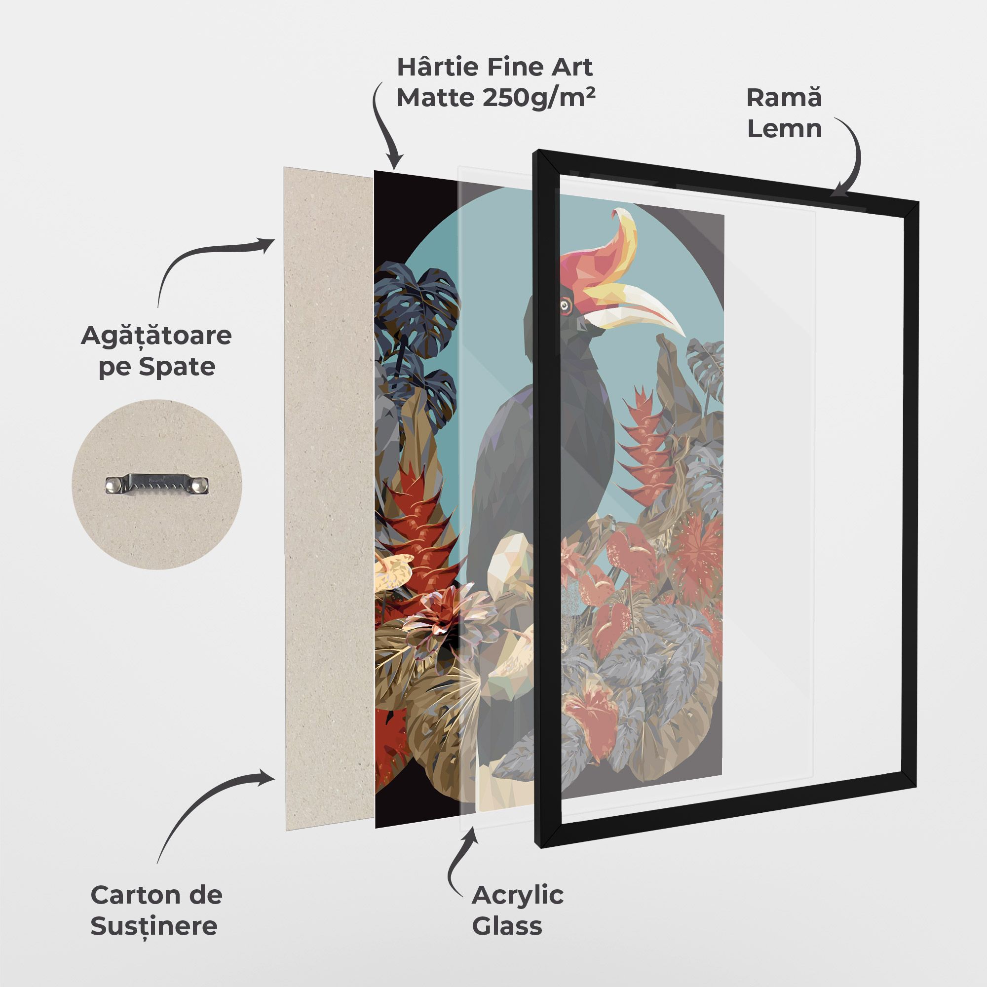 Black Interesting Bird mockup 1