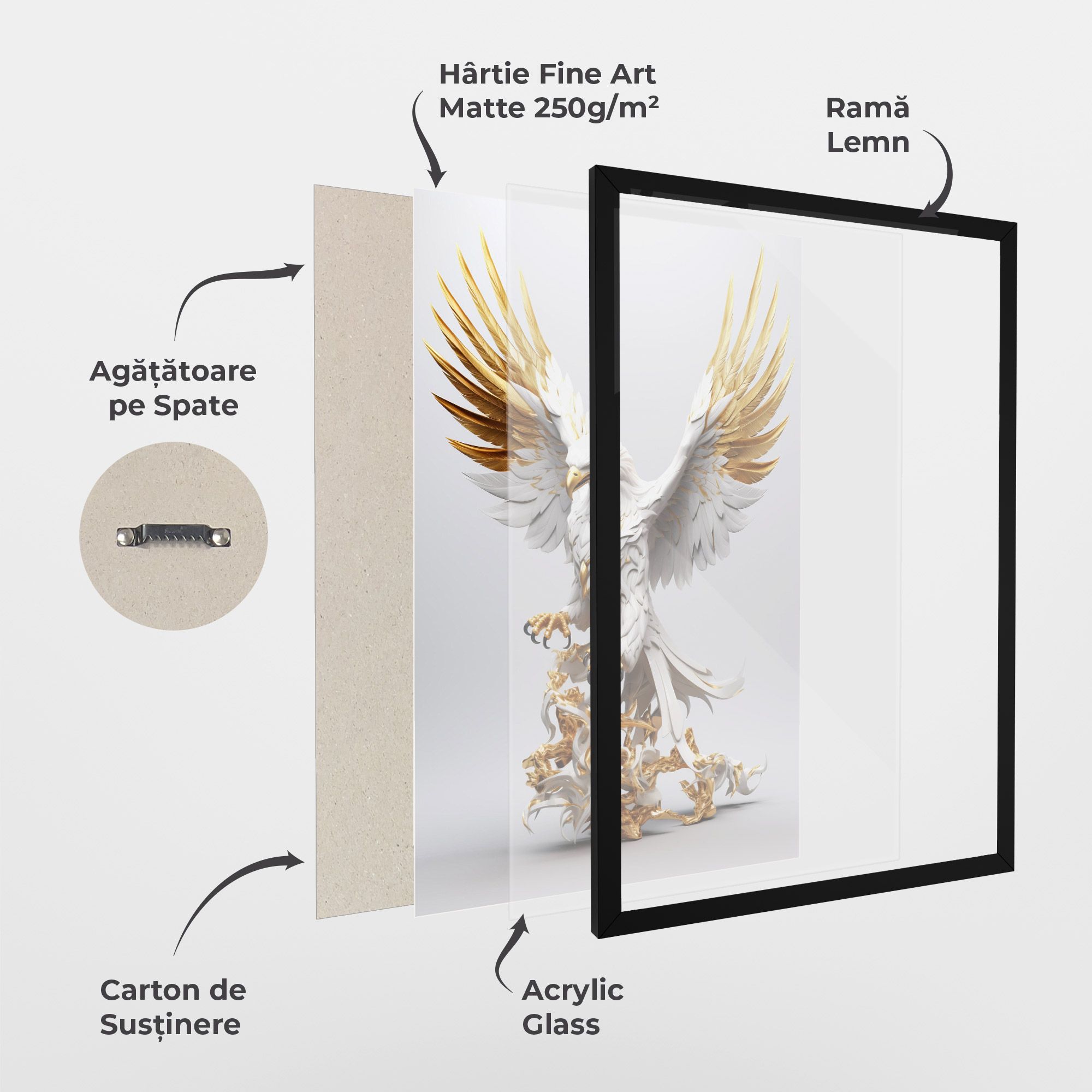 Gold 3d Eagle mockup 1