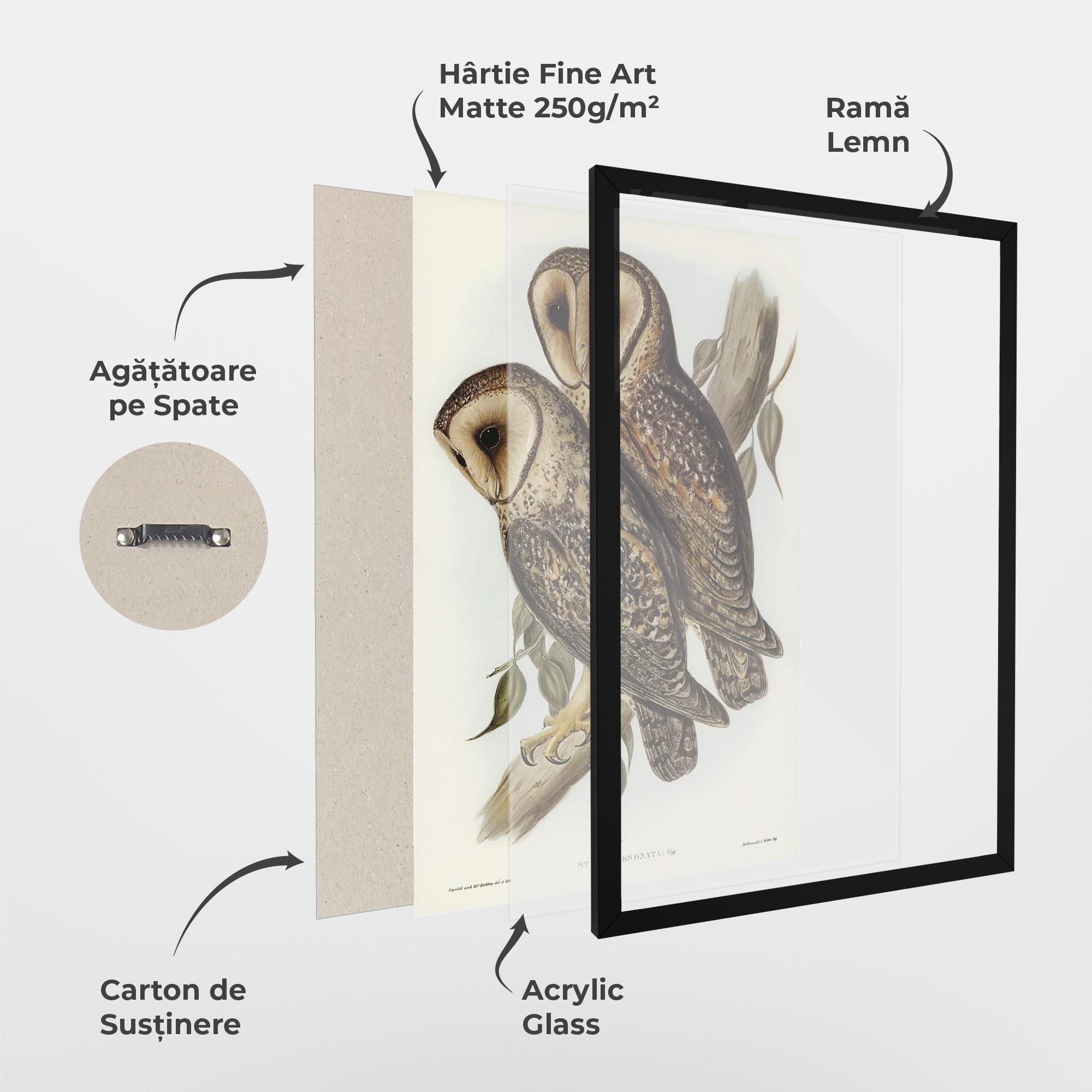 Poster Înrămat Owl Family mockup 1