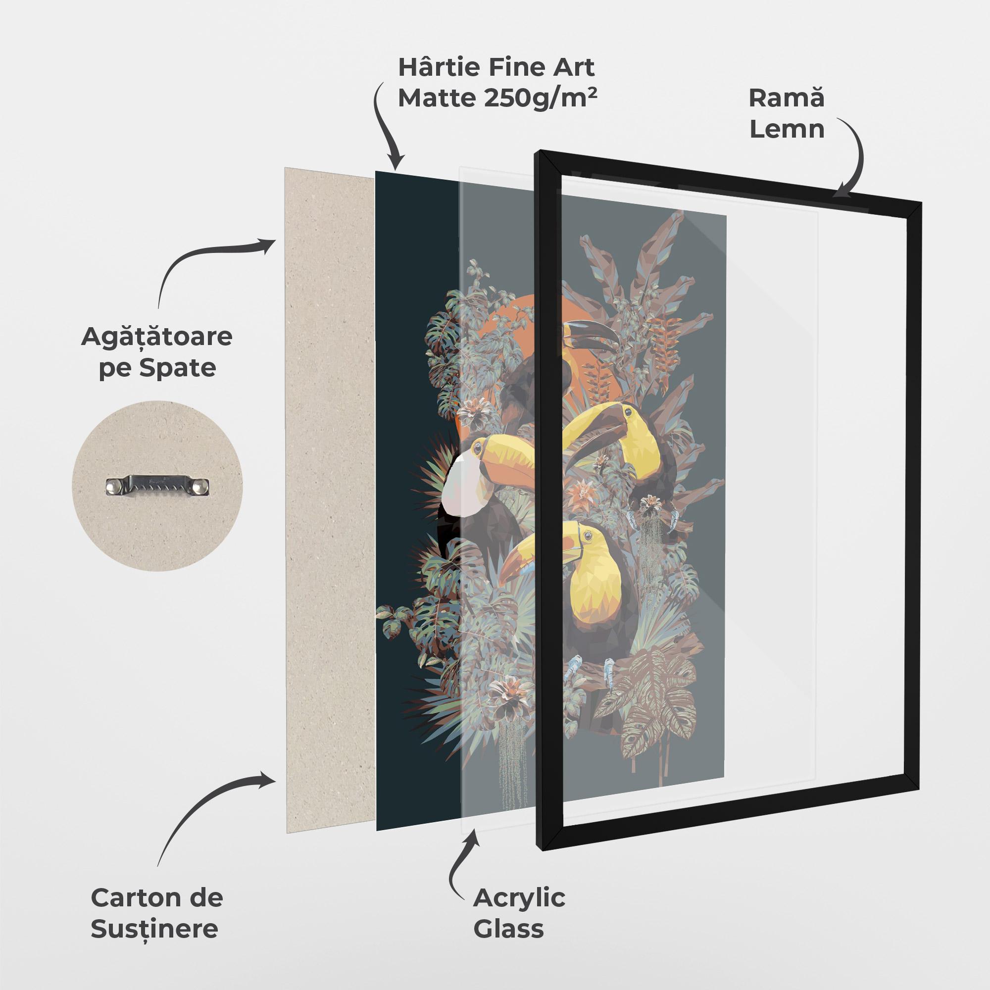 Poster Înrămat Toucan Birds mockup 1