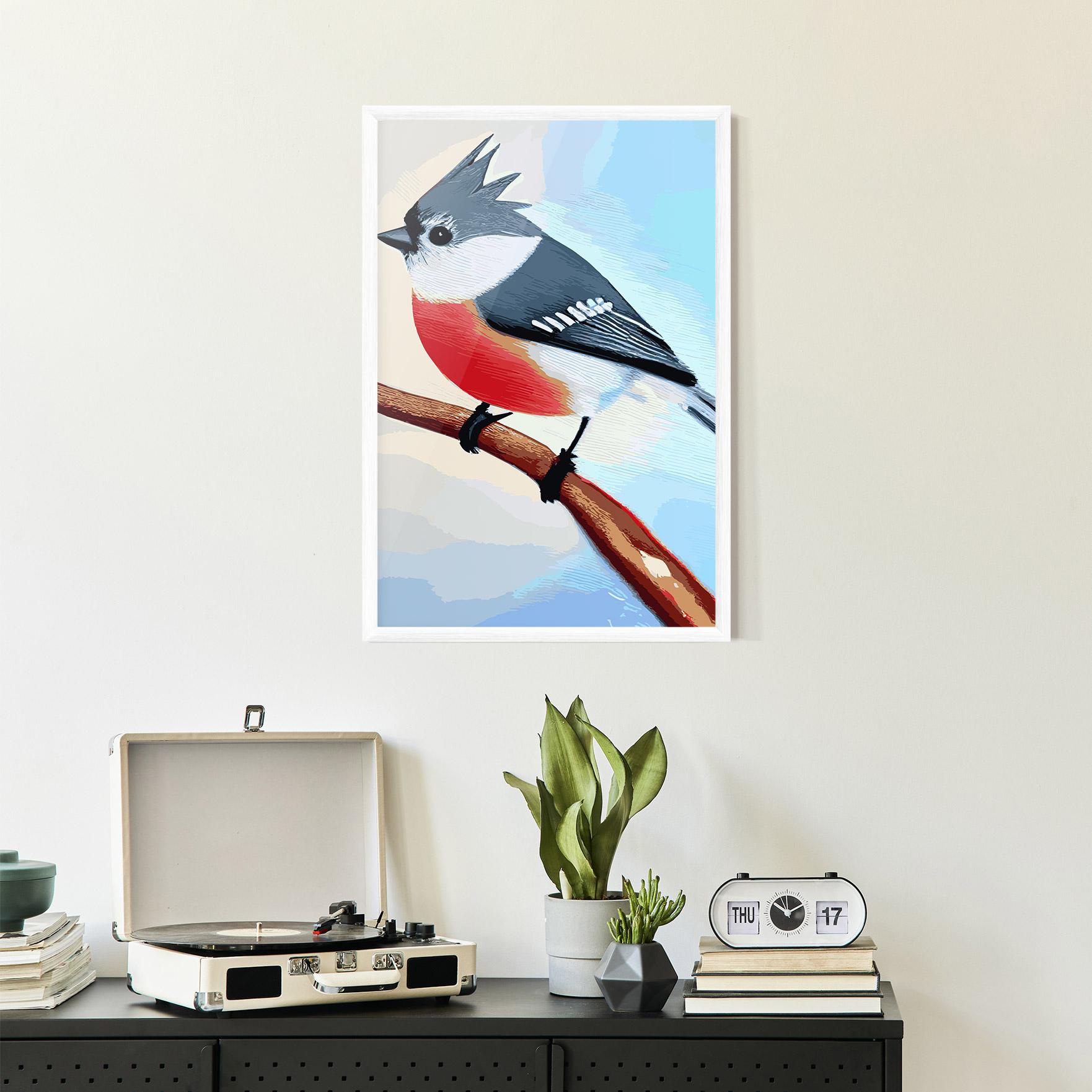 Poster Înrămat Blue Bird Painting mockup 2