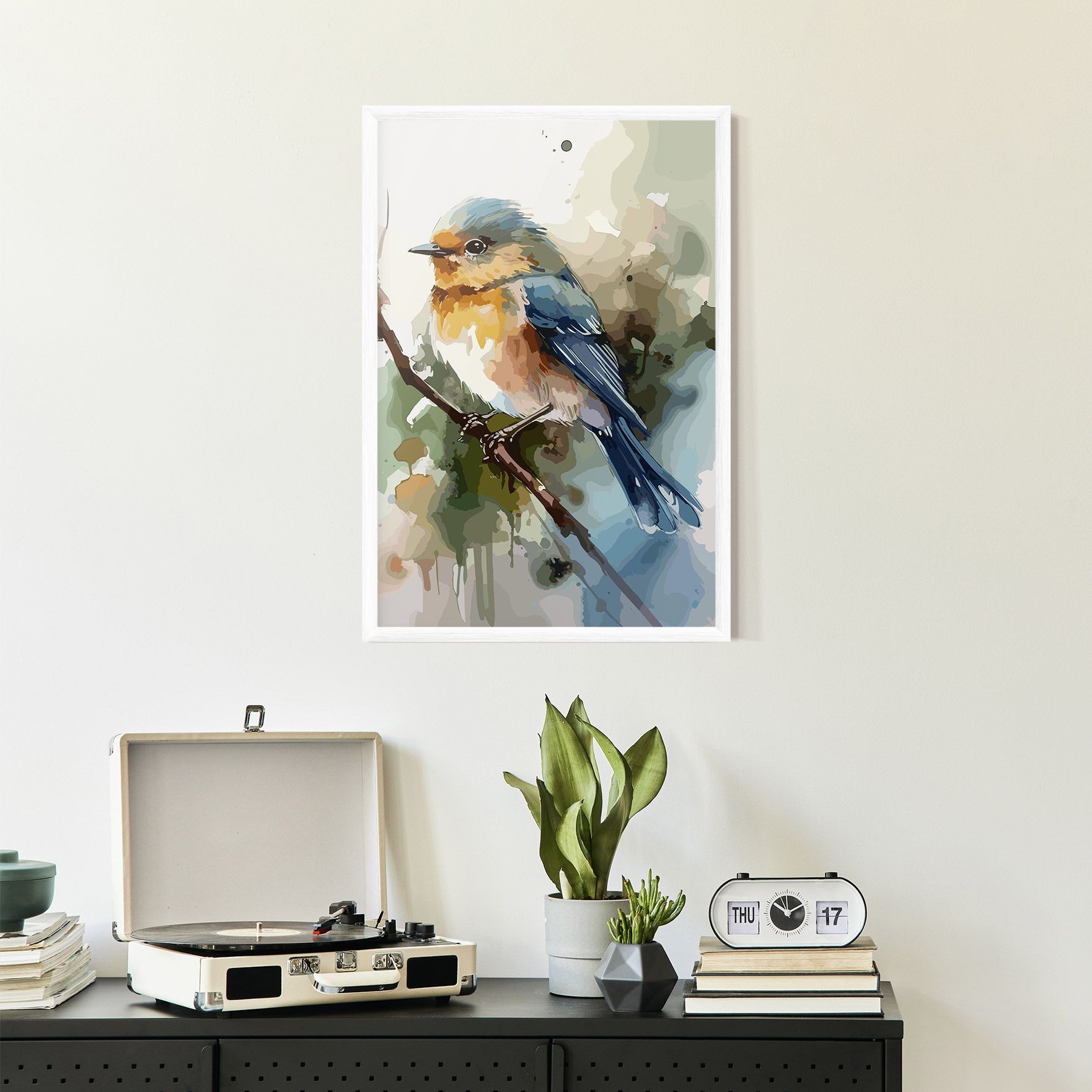 Blue Pretty Bird mockup 2