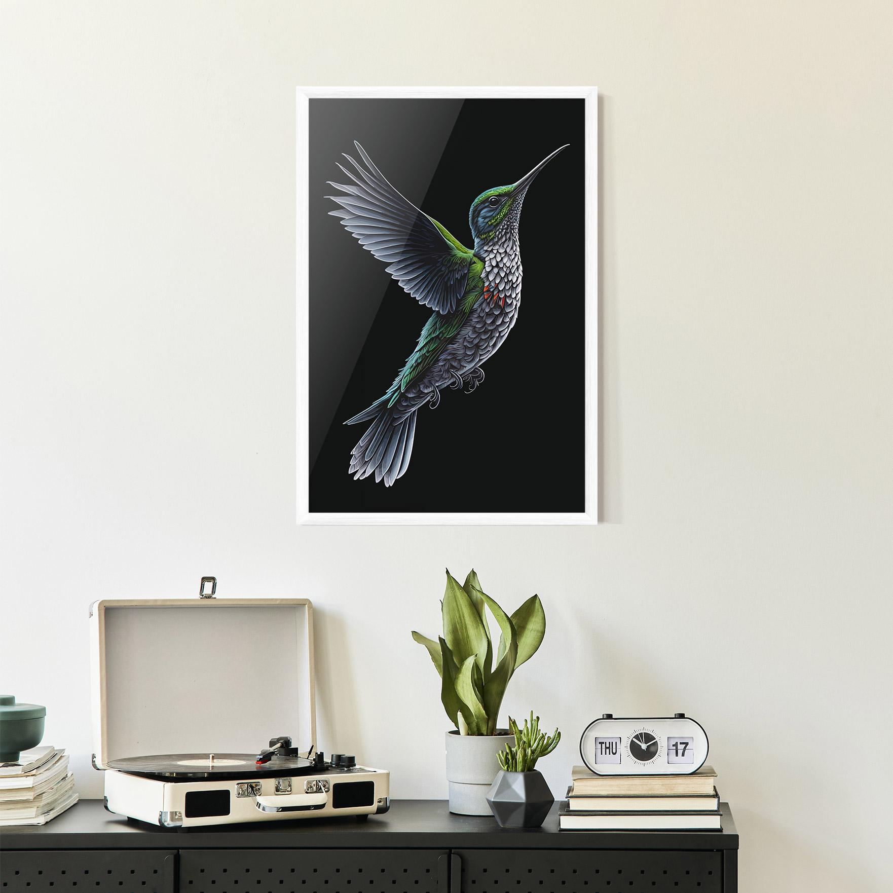 Poster Înrămat Green Hummingbird mockup 2