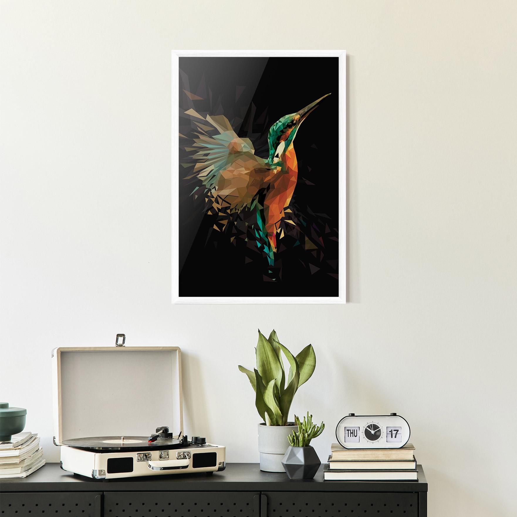 Poster Înrămat Hummingbird Splash mockup 2