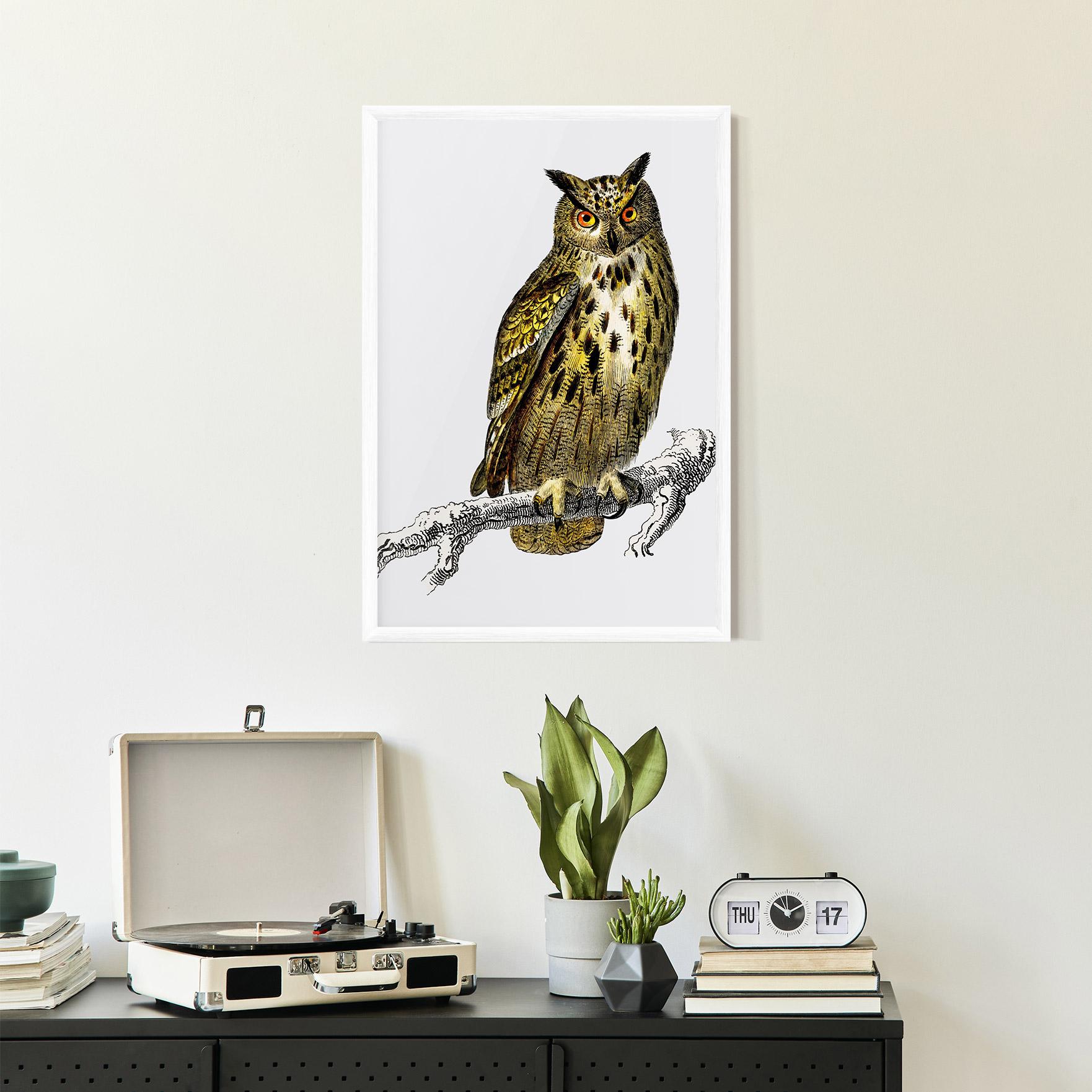 Poster Înrămat Yellow Owl mockup 2