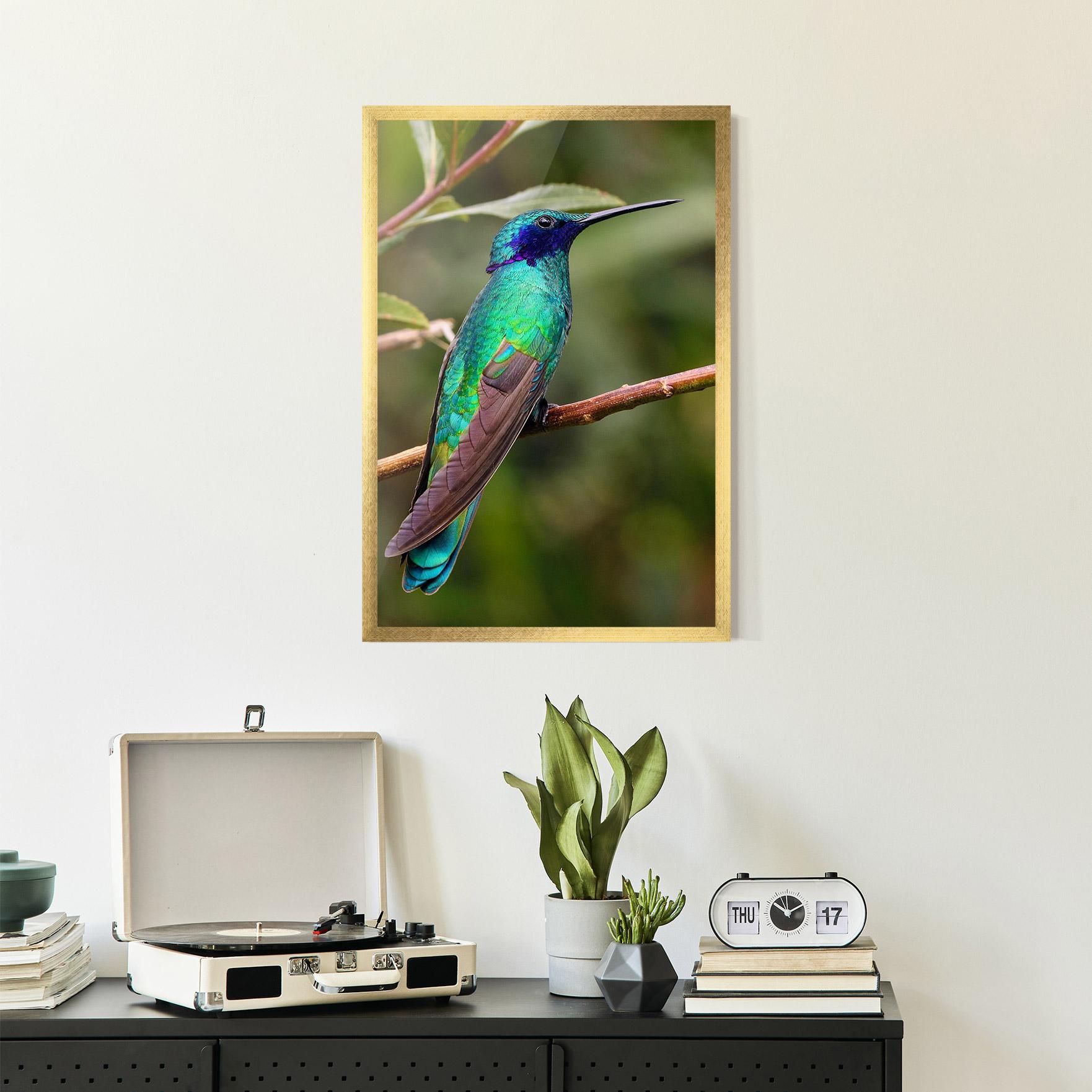 Poster Înrămat Green Bird mockup 2