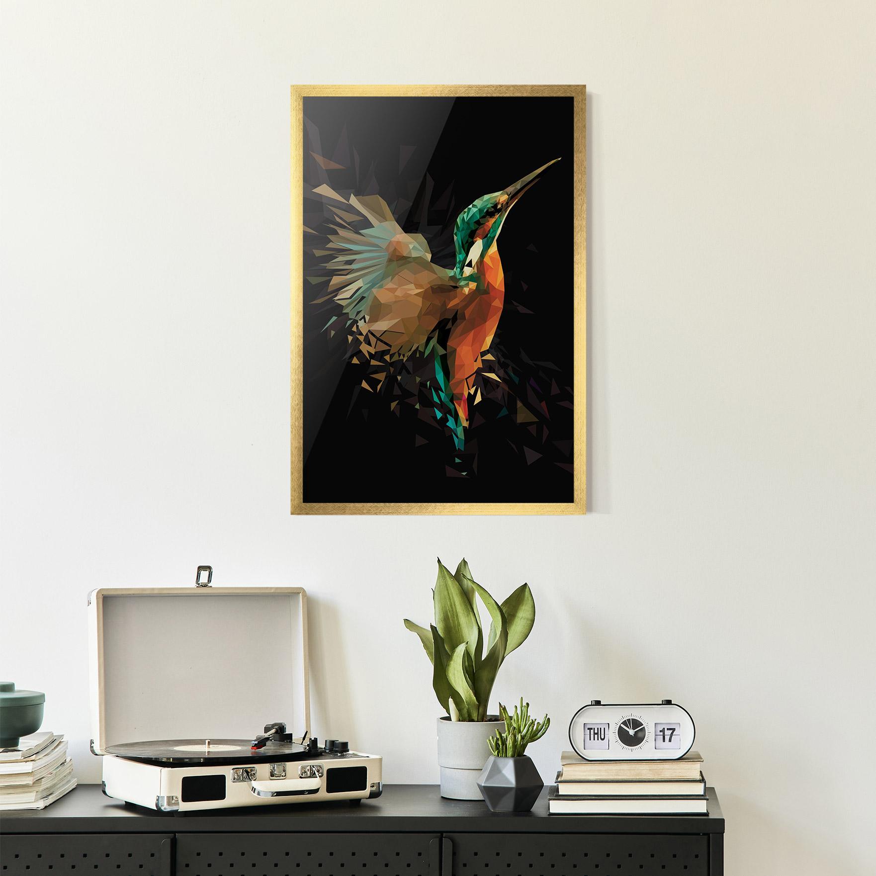 Poster Înrămat Hummingbird Splash mockup 2