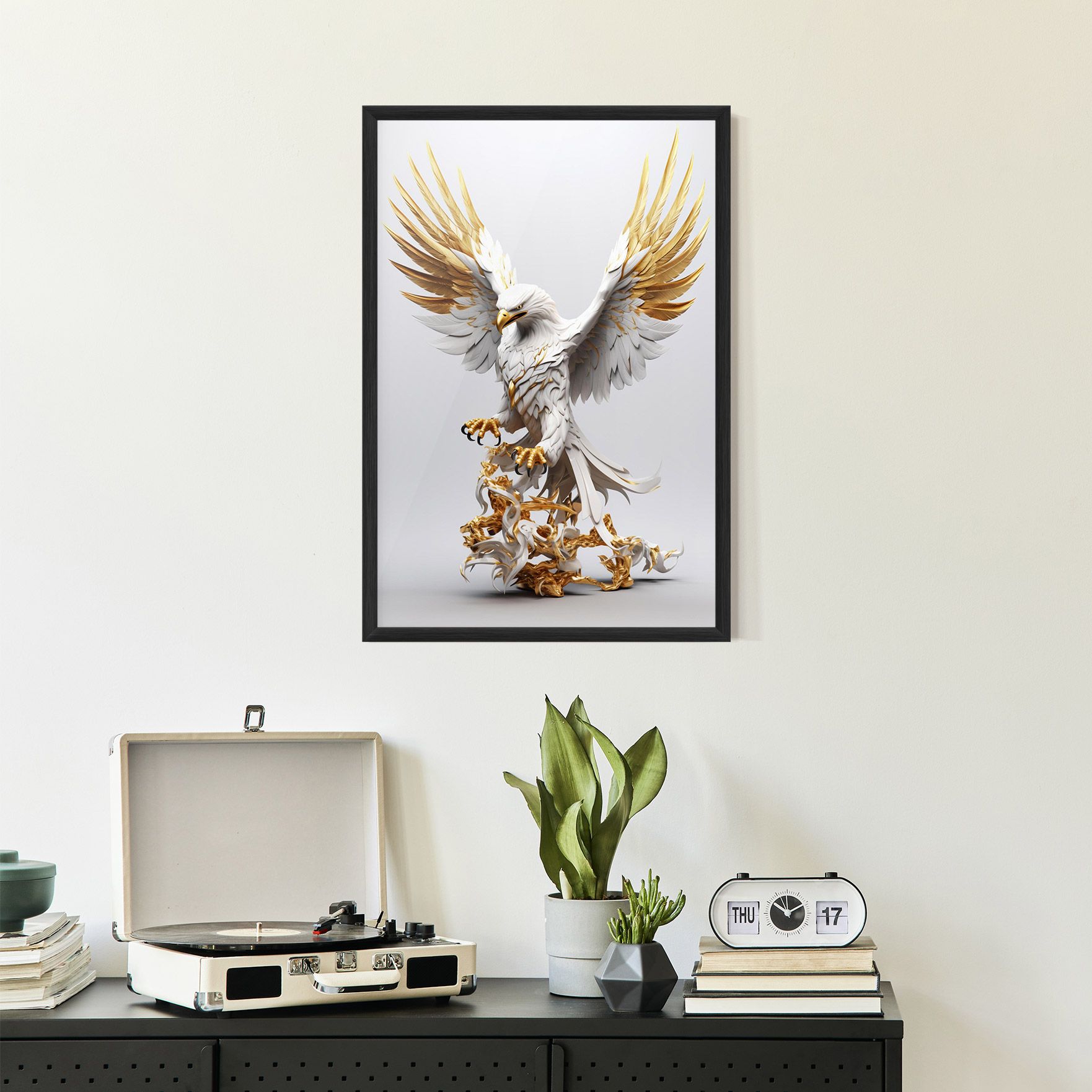 Gold 3d Eagle mockup 2