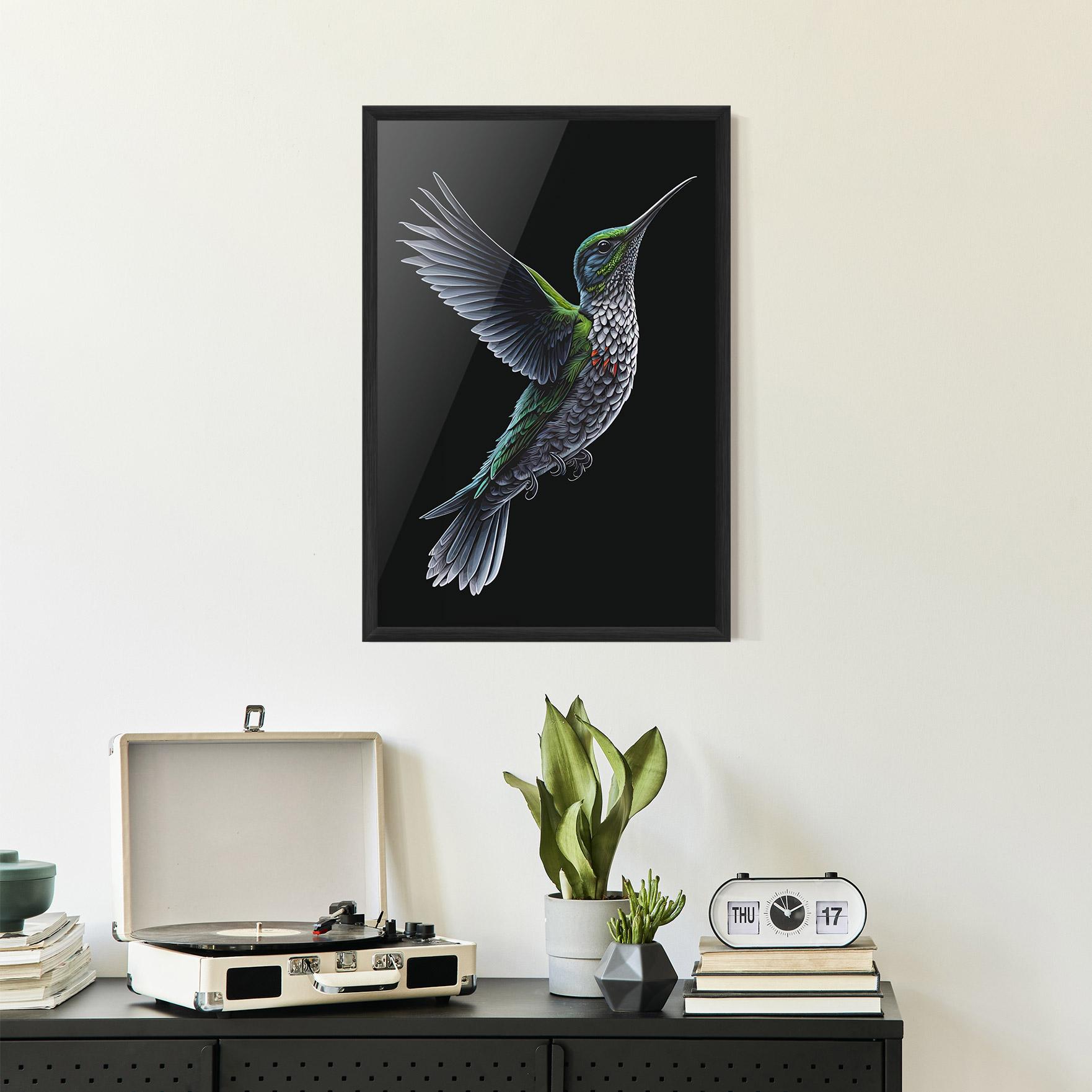 Poster Înrămat Green Hummingbird mockup 2