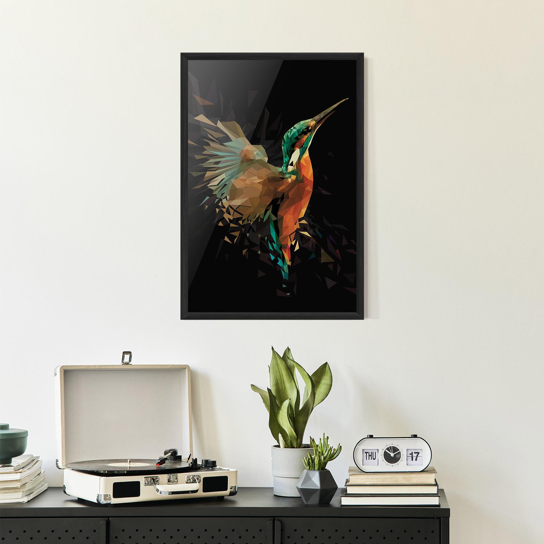 Poster Înrămat Hummingbird Splash mockup 2