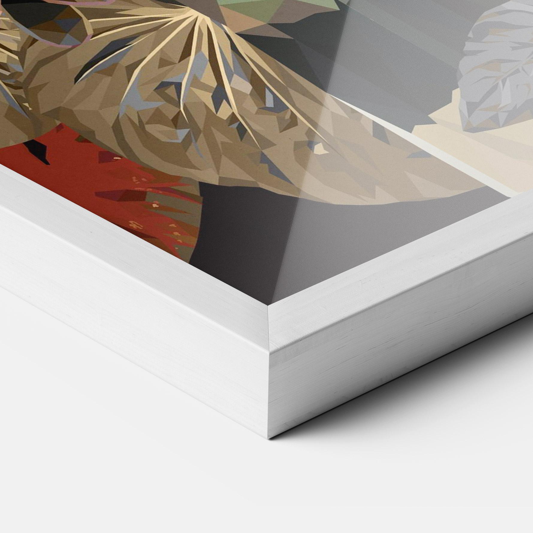 Poster Înrămat Black Interesting Bird mockup 3