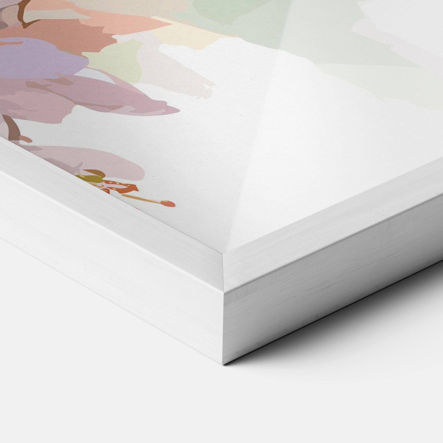 Poster Înrămat Cute Green Parrot mockup 3