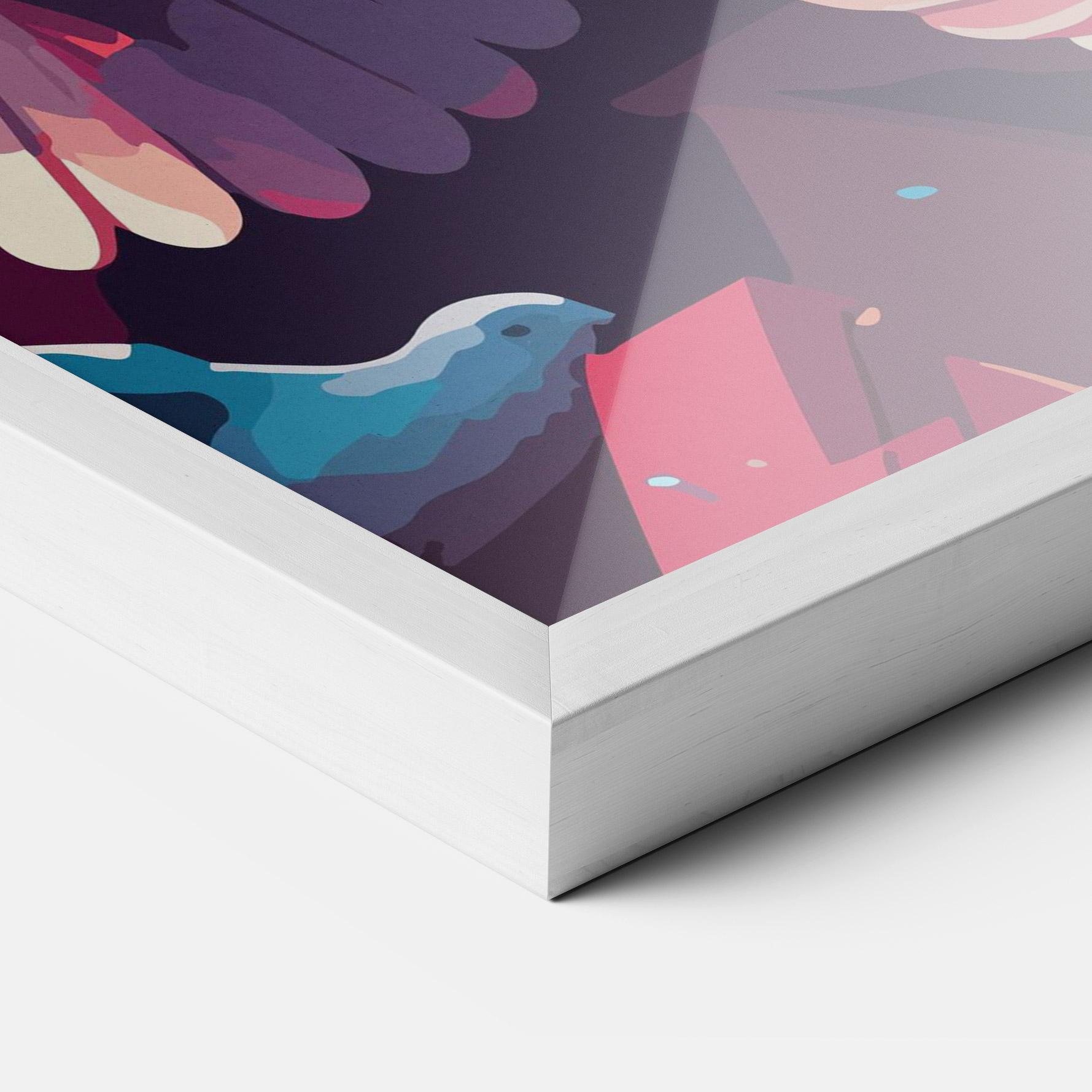 Poster Înrămat Pretty Dove Family mockup 3