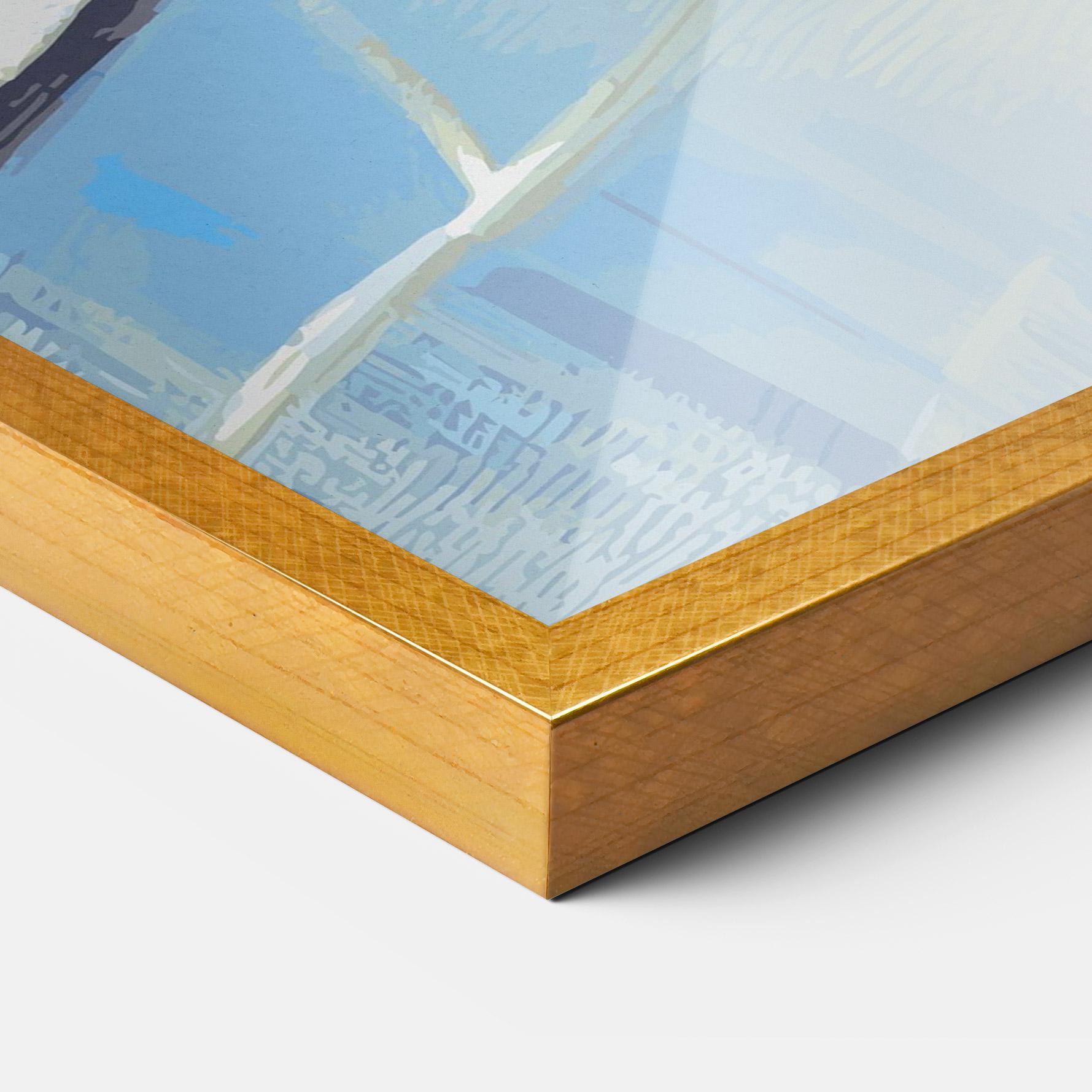 Poster Înrămat Bird Winter Painting mockup 3