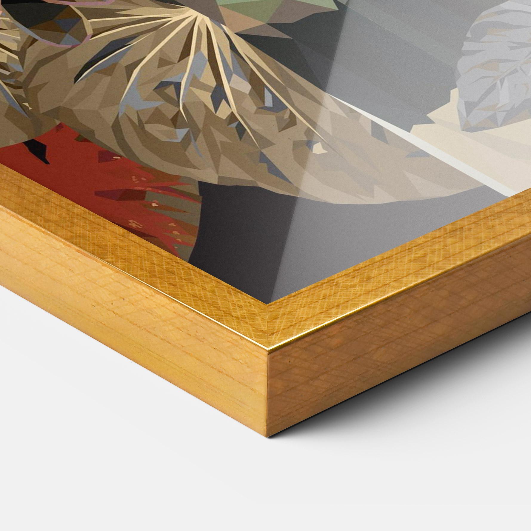 Poster Înrămat Black Interesting Bird mockup 3