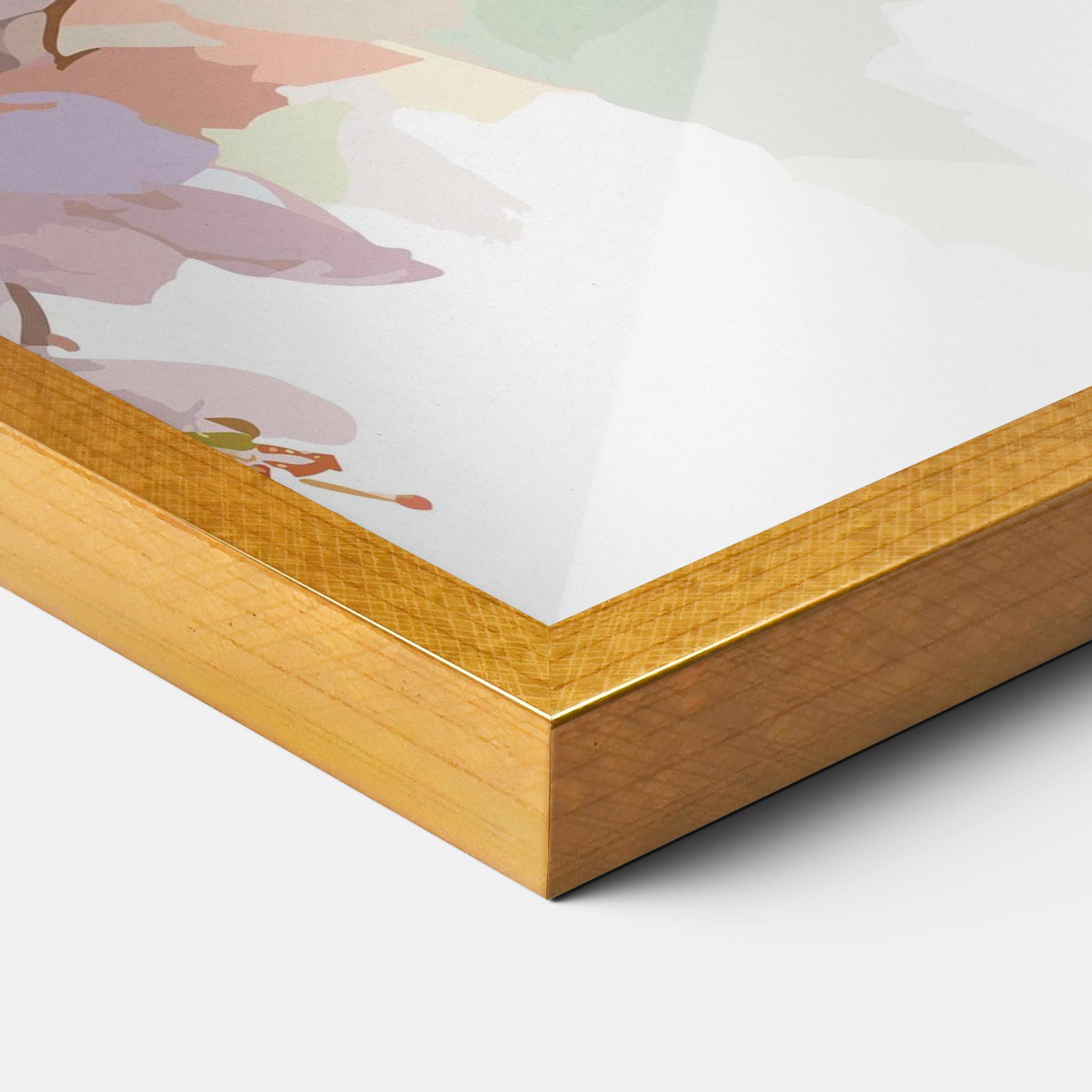 Poster Înrămat Cute Green Parrot mockup 3