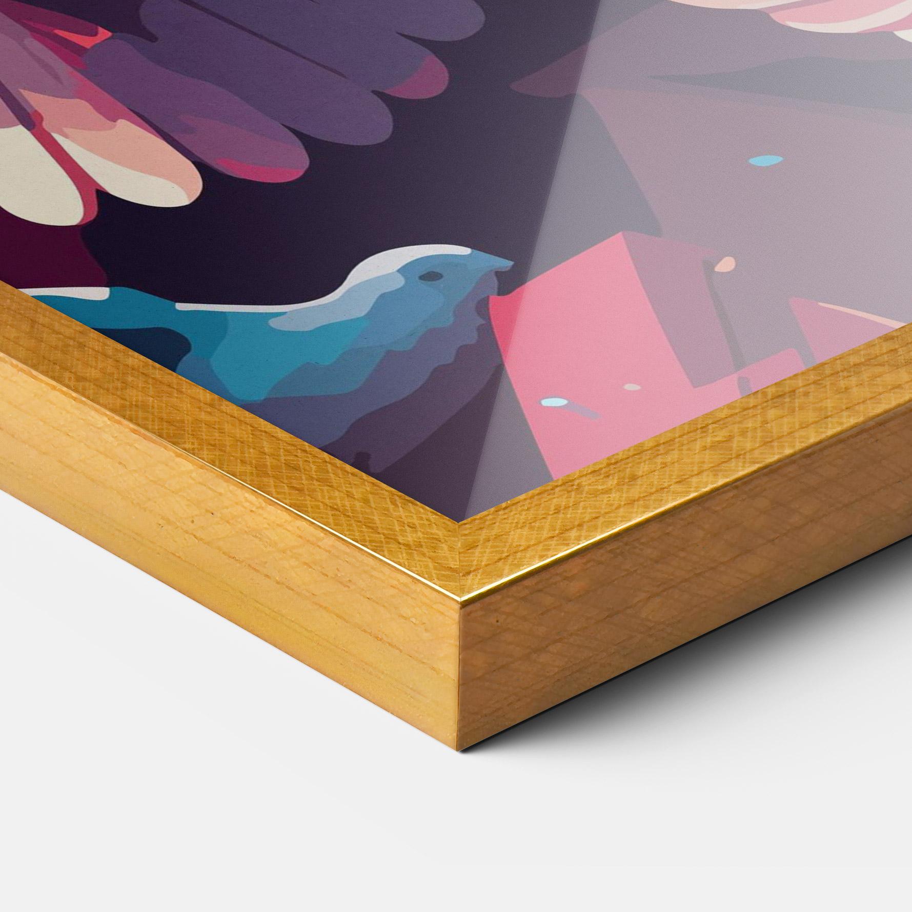 Poster Înrămat Pretty Dove Family mockup 3