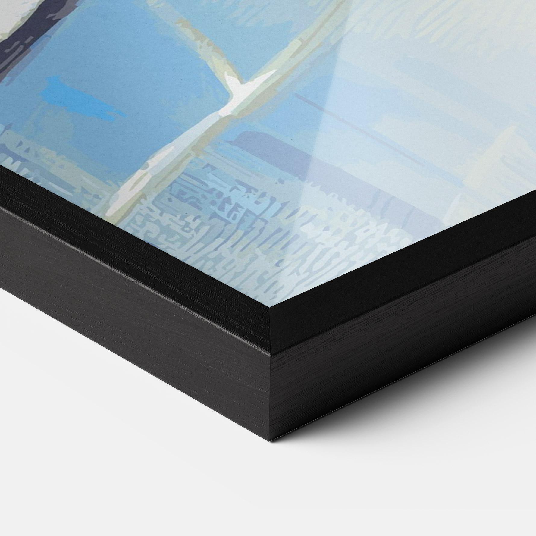 Poster Înrămat Bird Winter Painting mockup 3