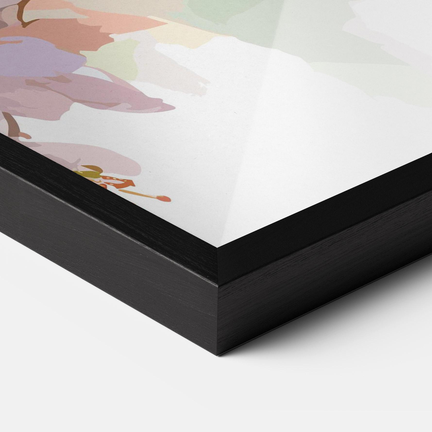 Poster Înrămat Cute Green Parrot mockup 3