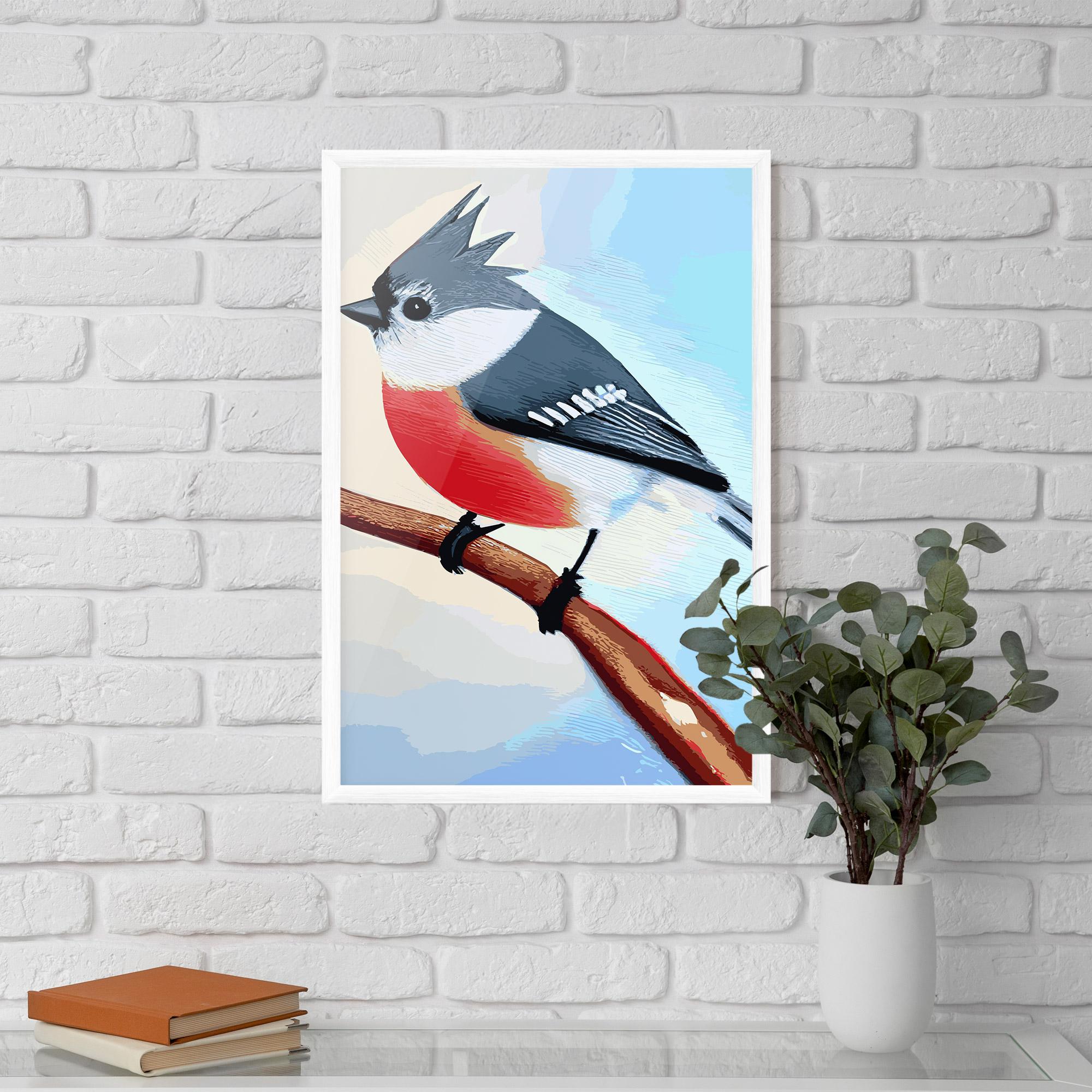 Poster Înrămat Blue Bird Painting mockup 5