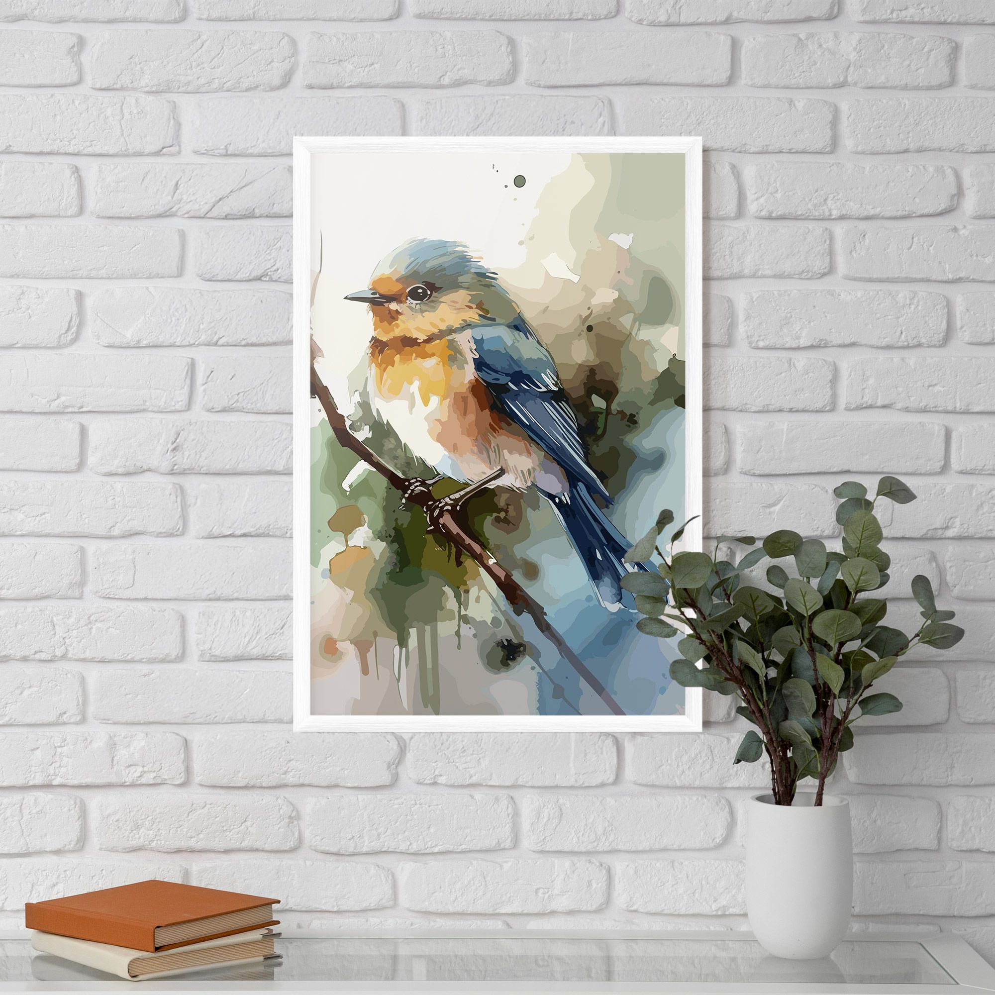 Blue Pretty Bird mockup 5