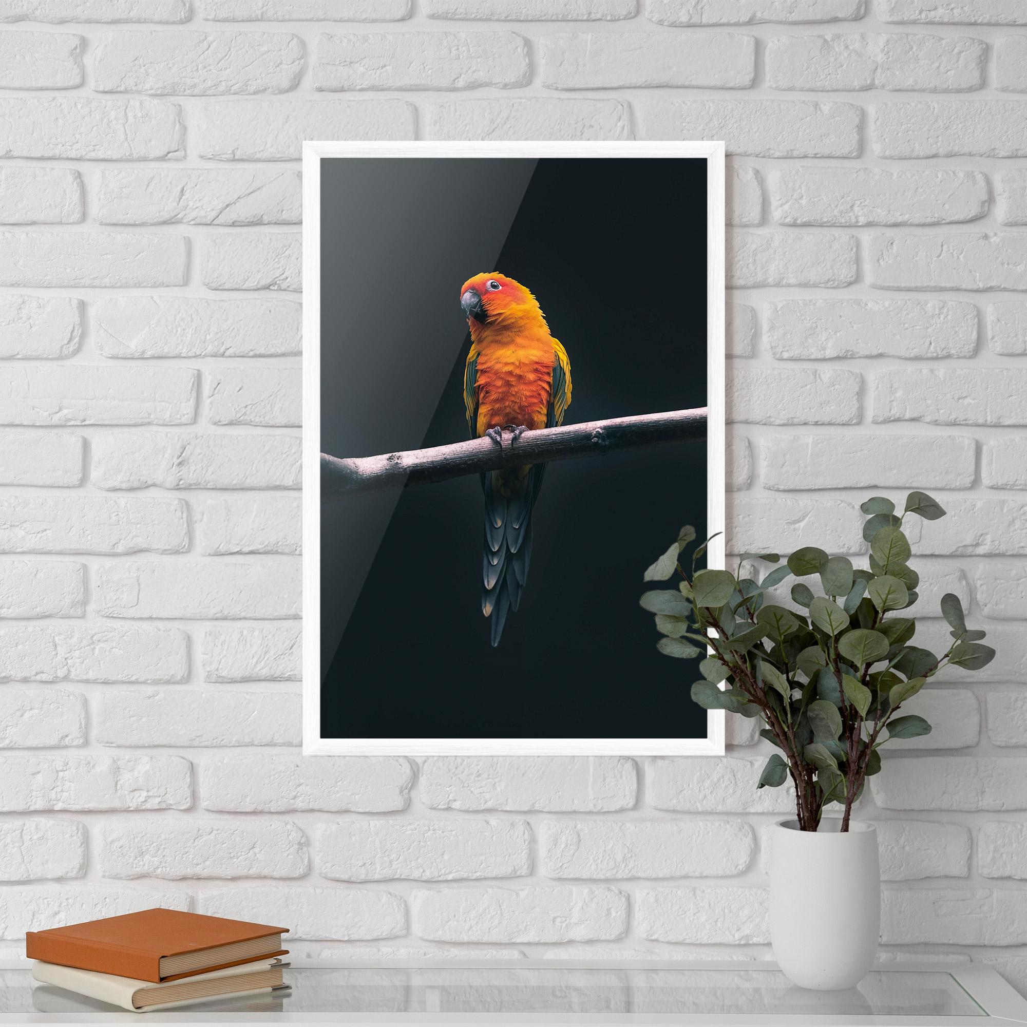 Poster Înrămat Fire Parrot mockup 5
