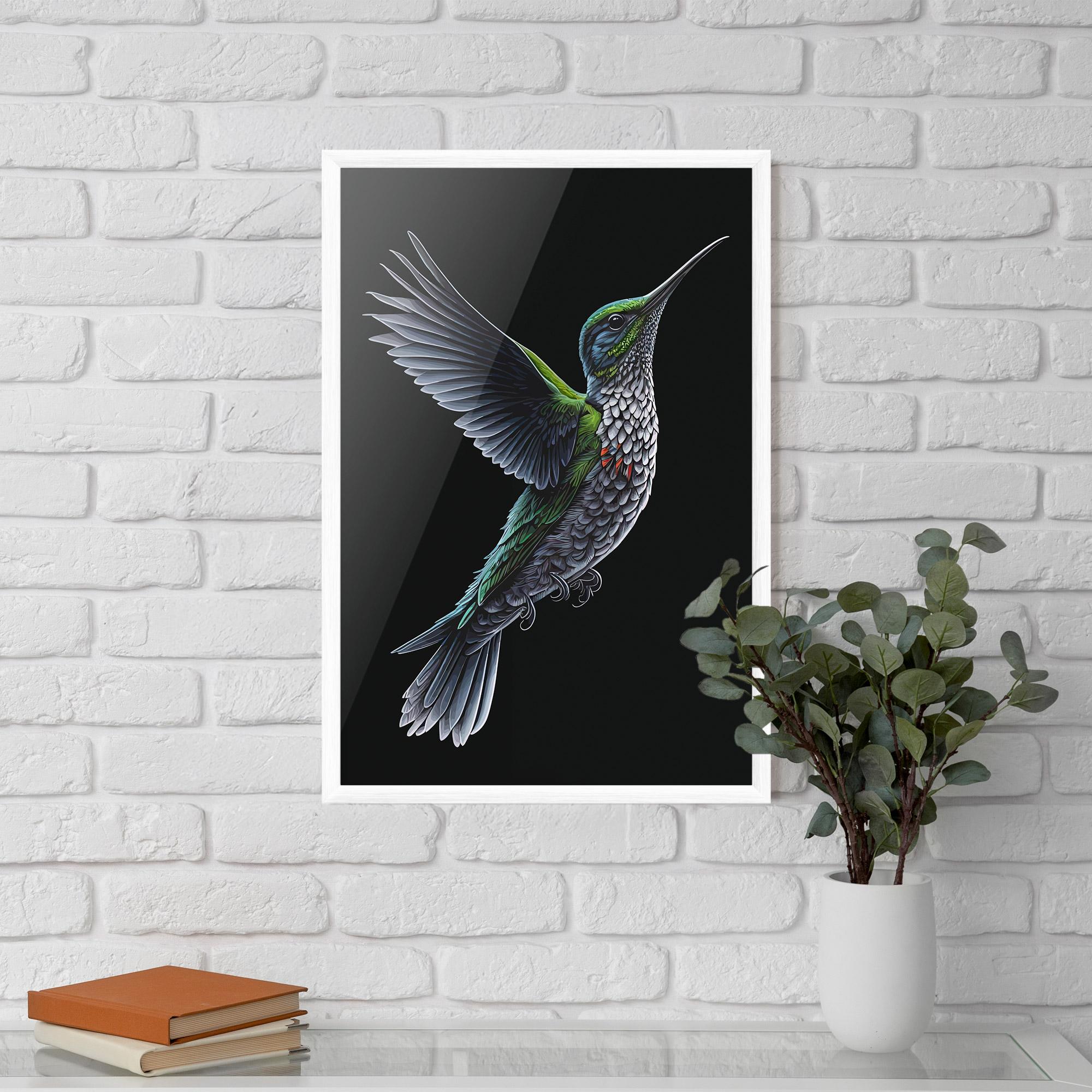 Poster Înrămat Green Hummingbird mockup 5