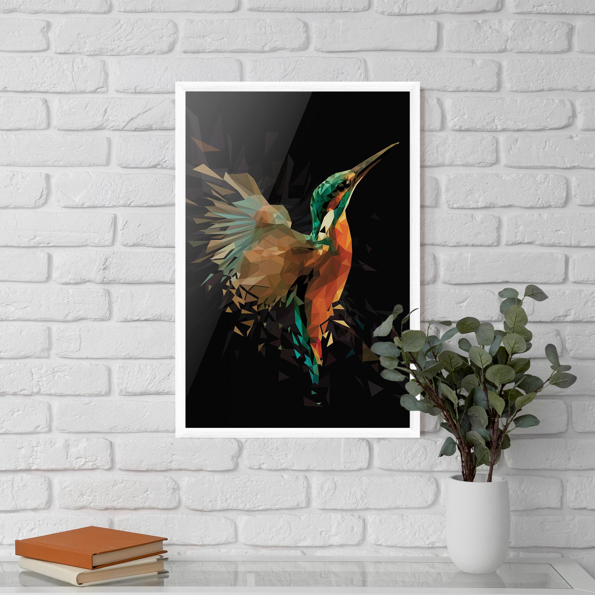 Poster Înrămat Hummingbird Splash mockup 5