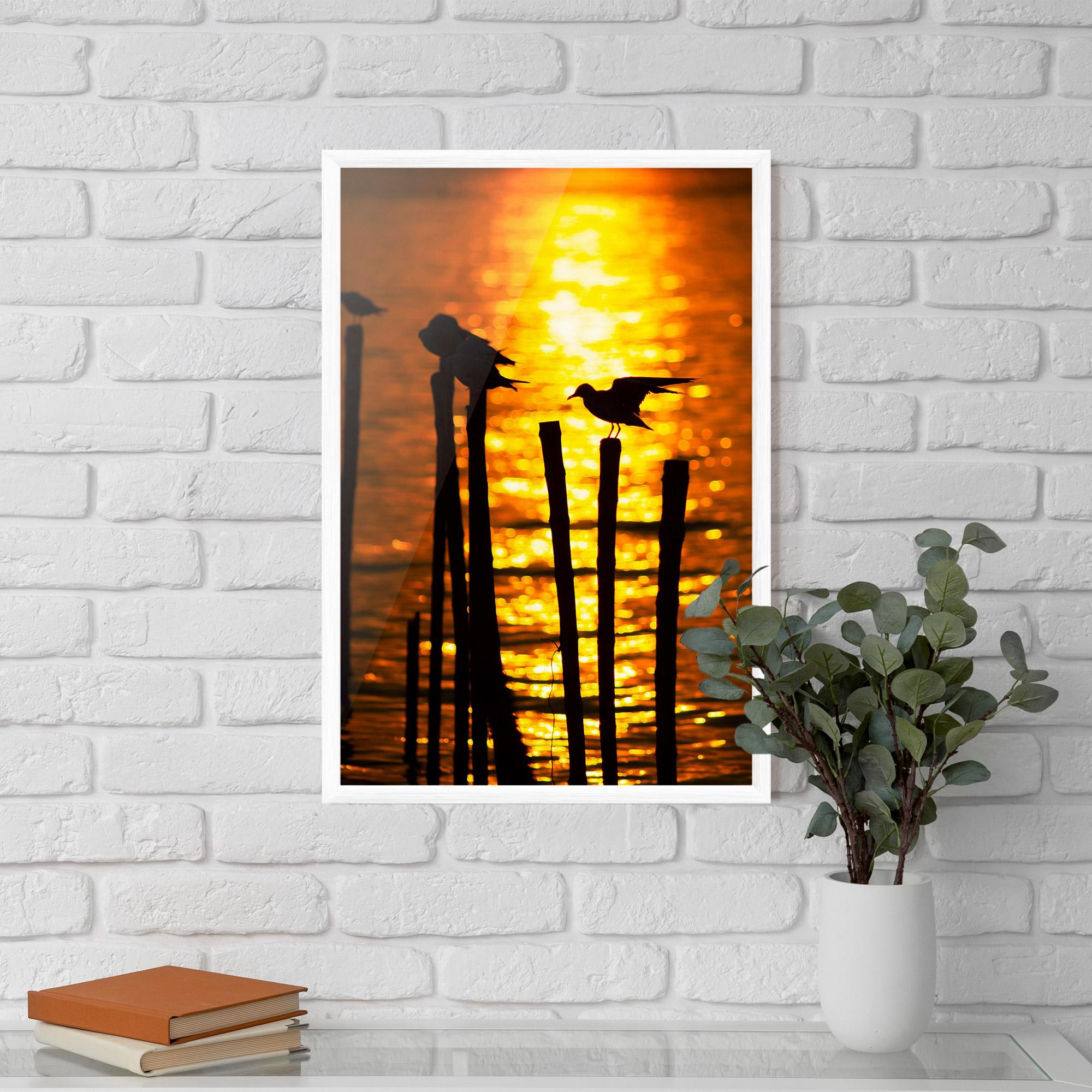 Poster Înrămat Silhouettes Birds mockup 5