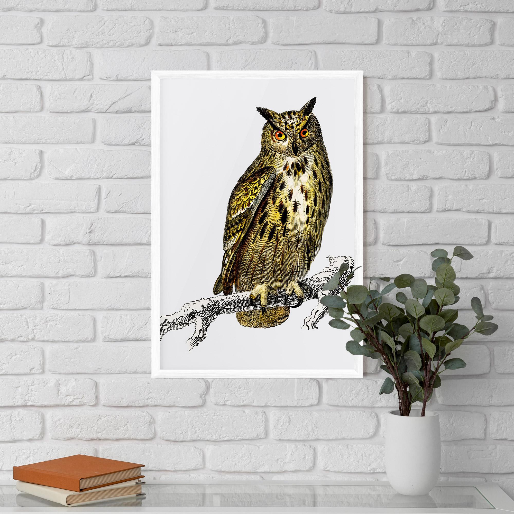 Poster Înrămat Yellow Owl mockup 5