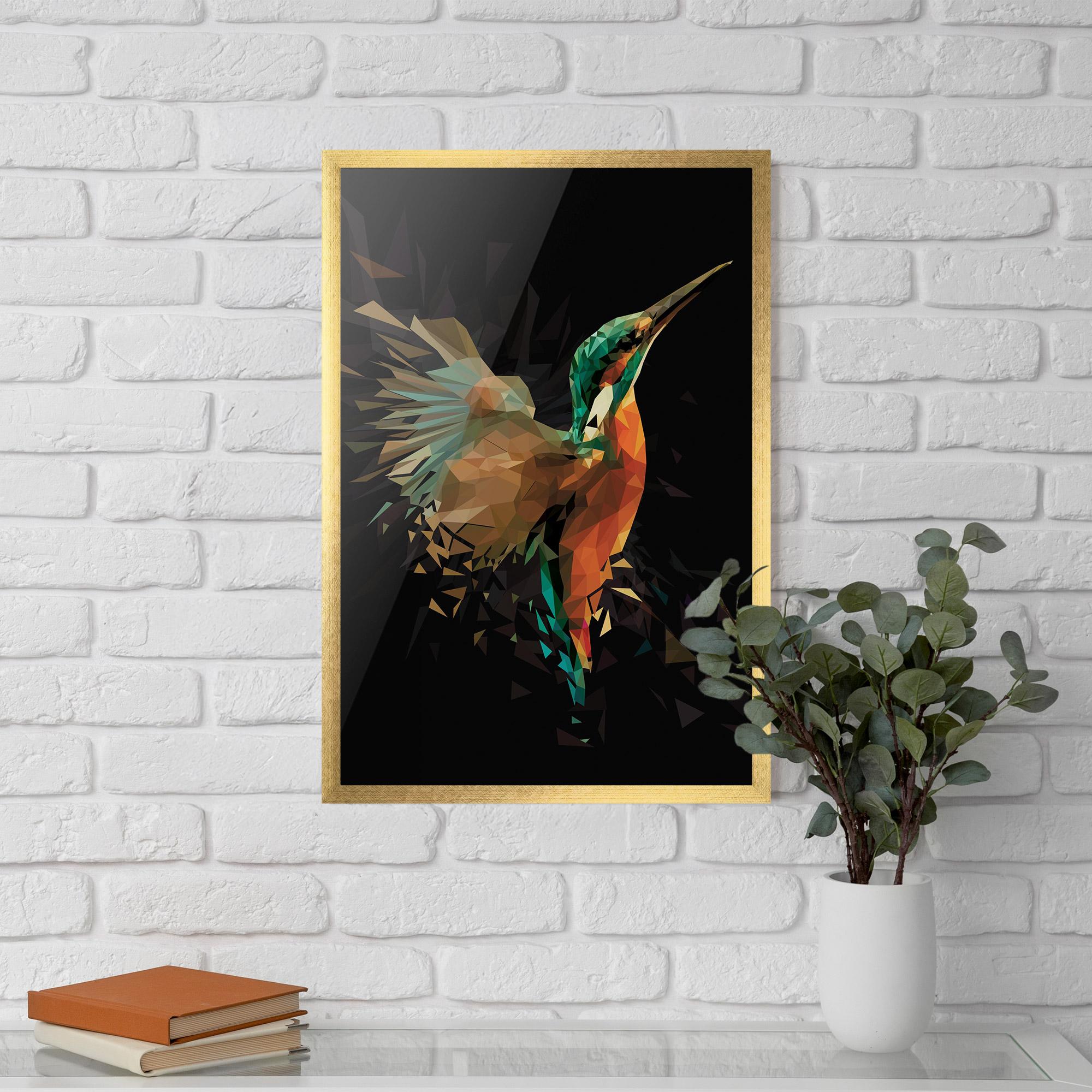 Poster Înrămat Hummingbird Splash mockup 5