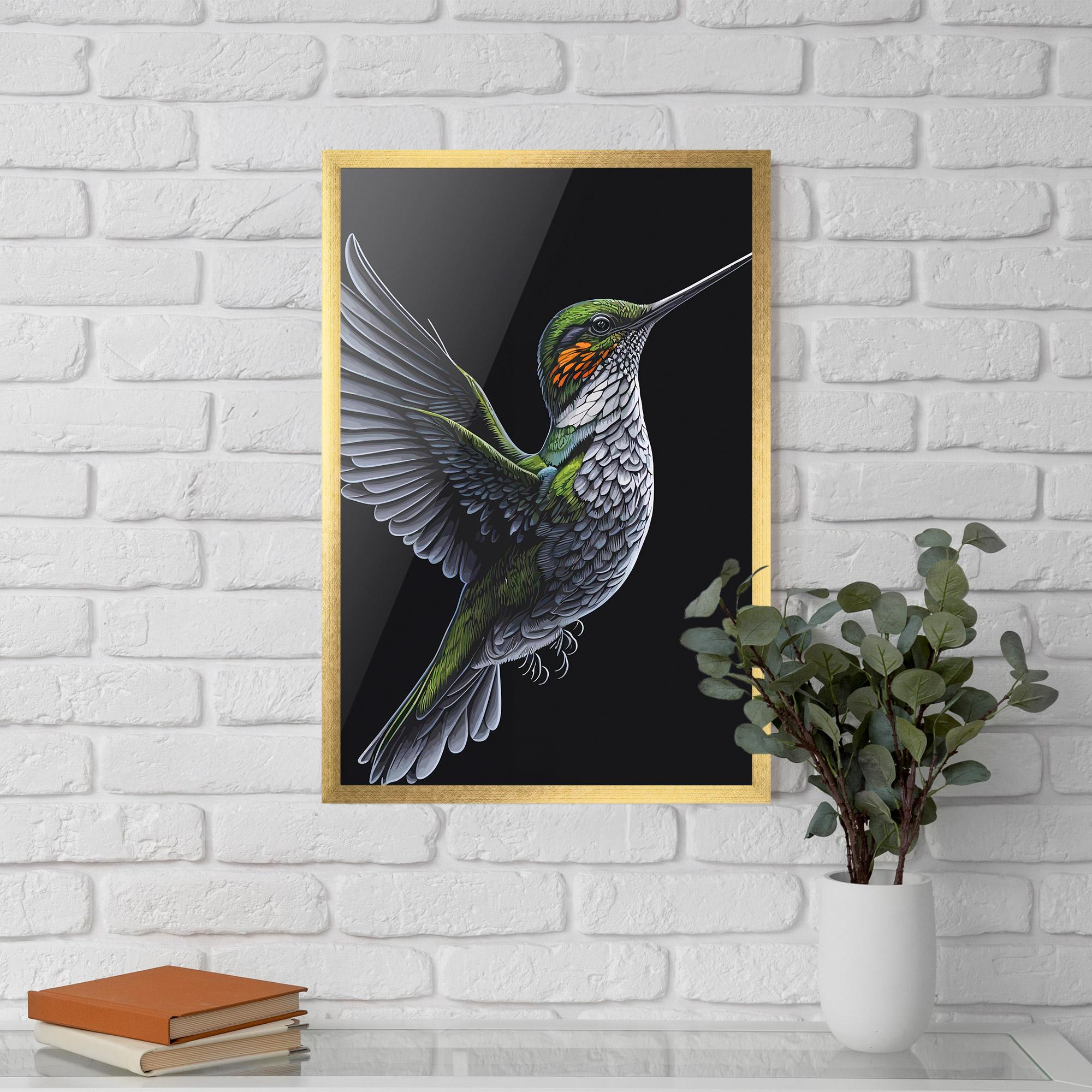 Poster Înrămat Hummingbird mockup 5