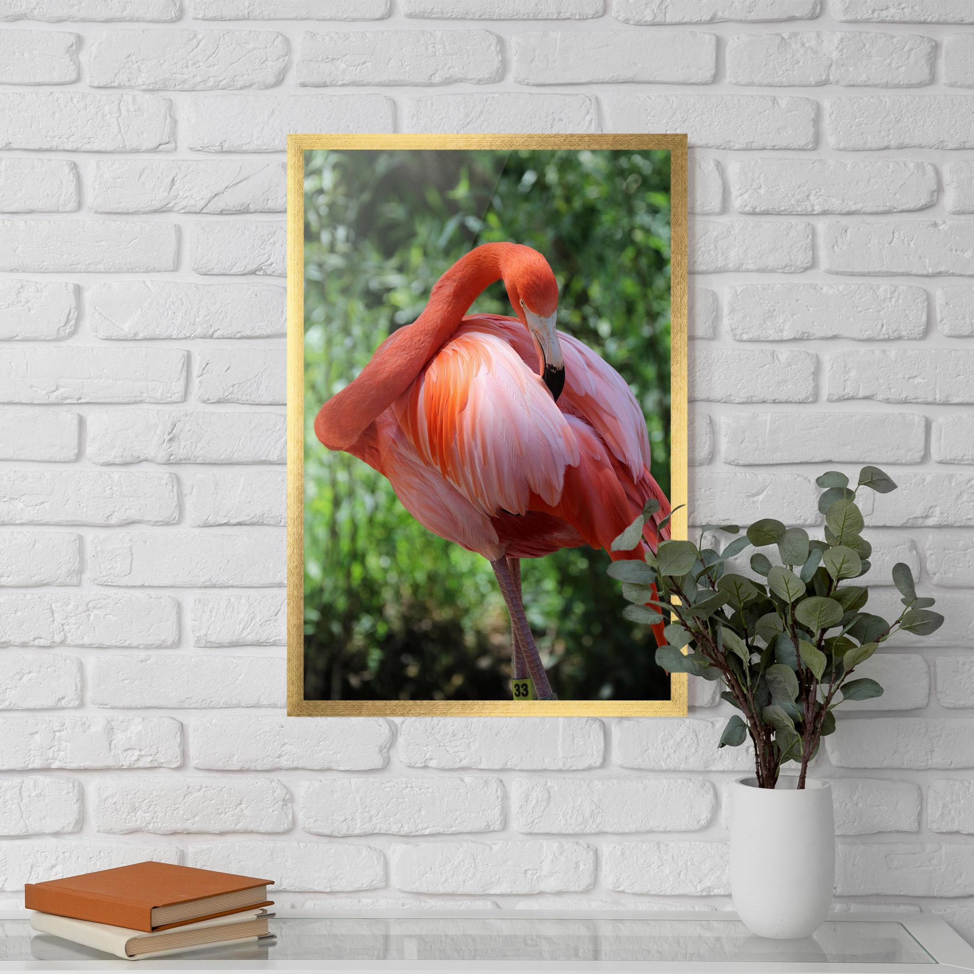 Poster Înrămat Red Flamingo mockup 5