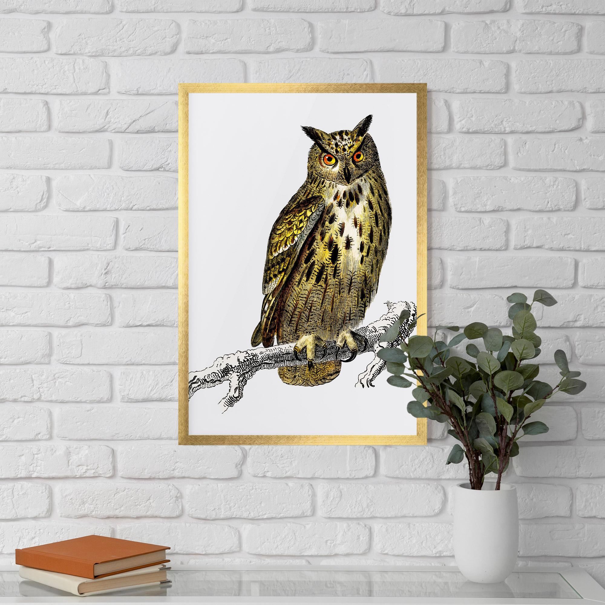 Poster Înrămat Yellow Owl mockup 5
