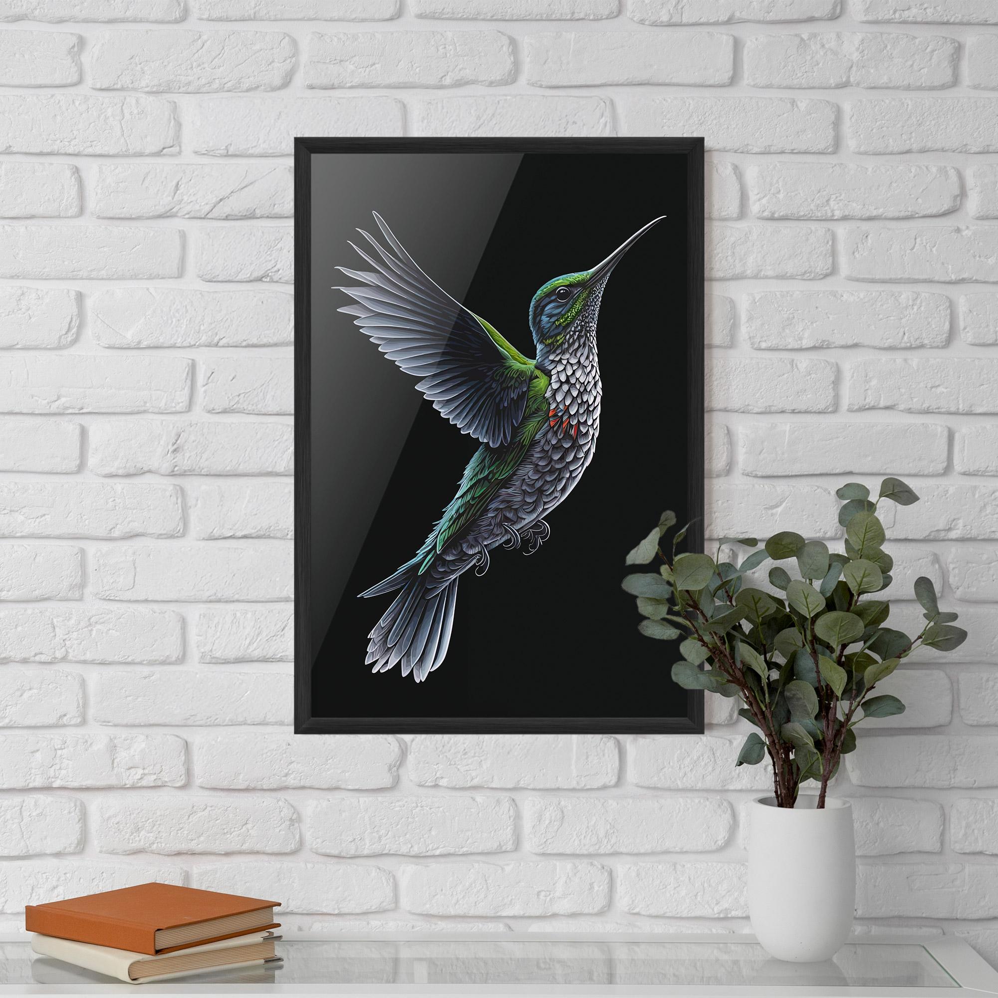 Poster Înrămat Green Hummingbird mockup 5