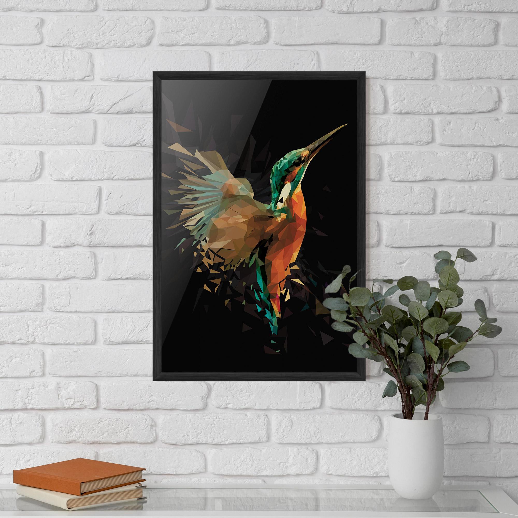 Poster Înrămat Hummingbird Splash mockup 5