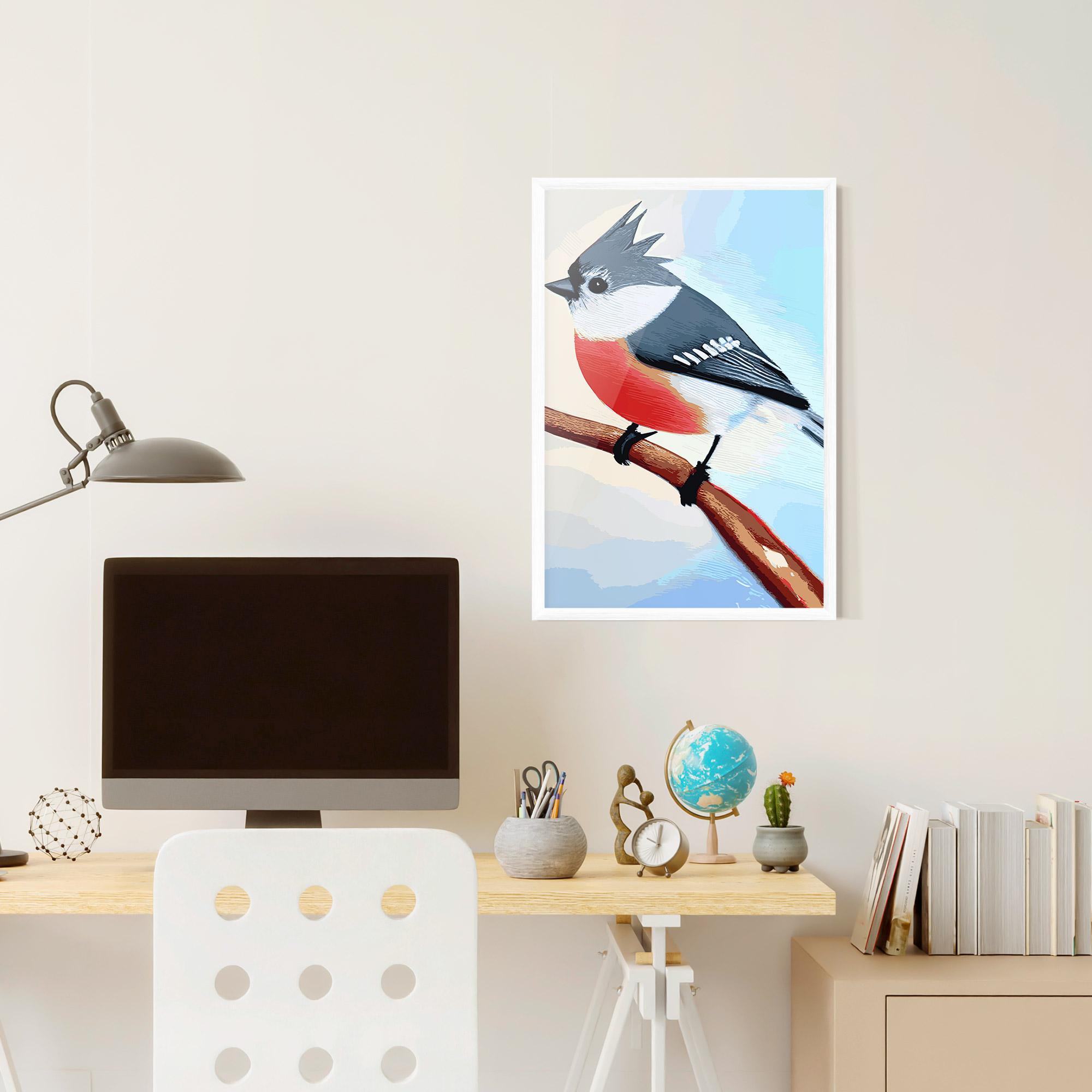 Poster Înrămat Blue Bird Painting mockup 6