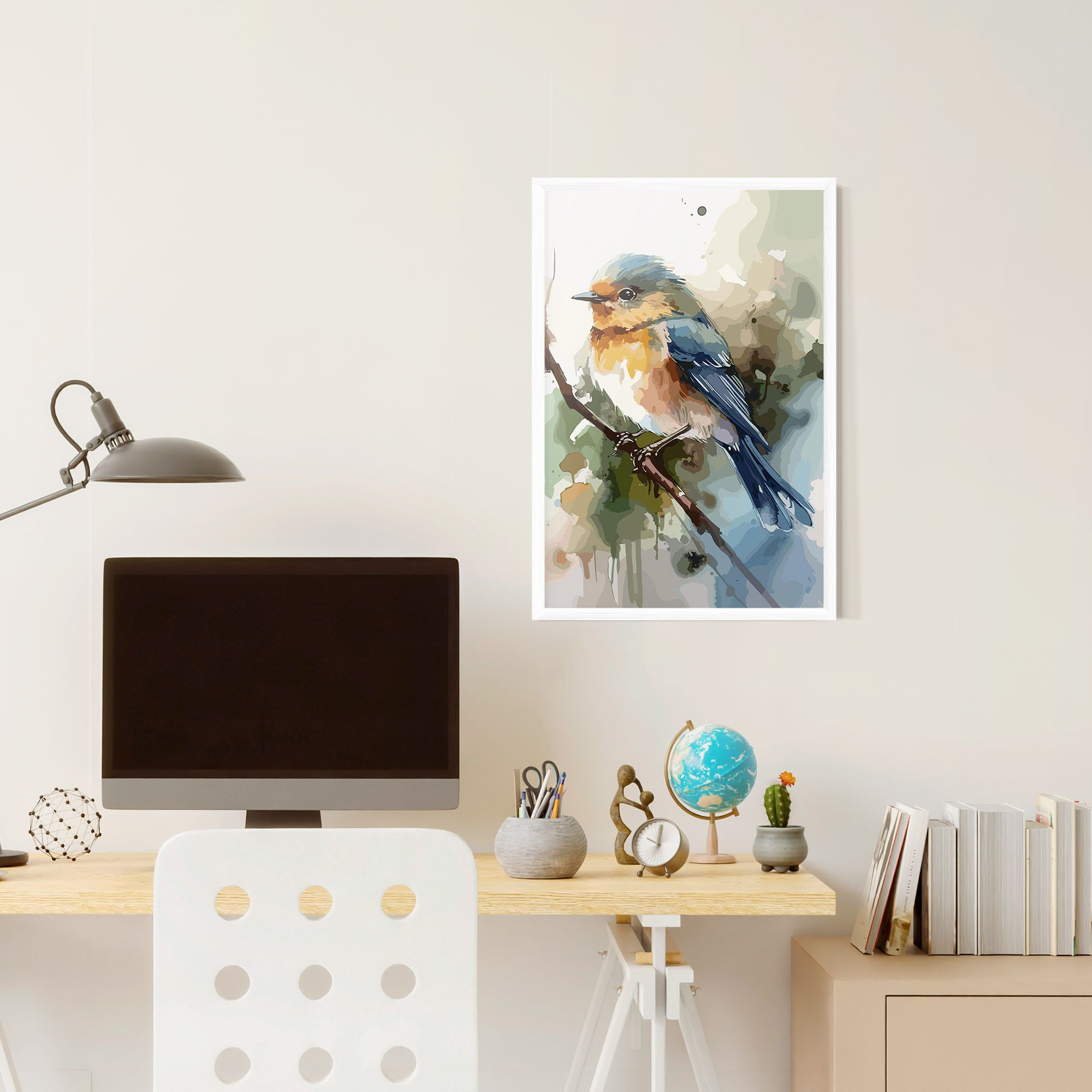 Blue Pretty Bird mockup 6
