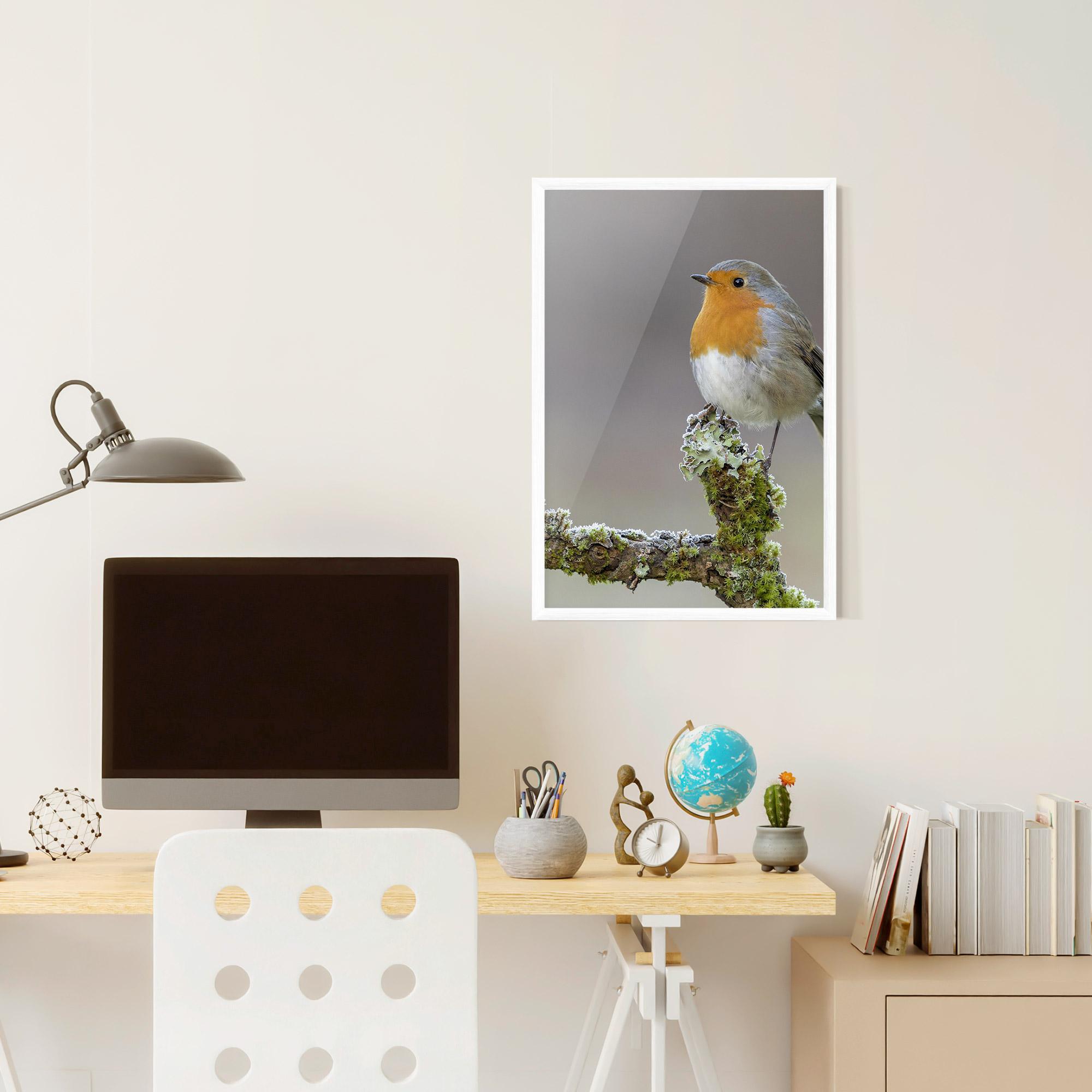 Poster Înrămat Erithacus Bird mockup 6