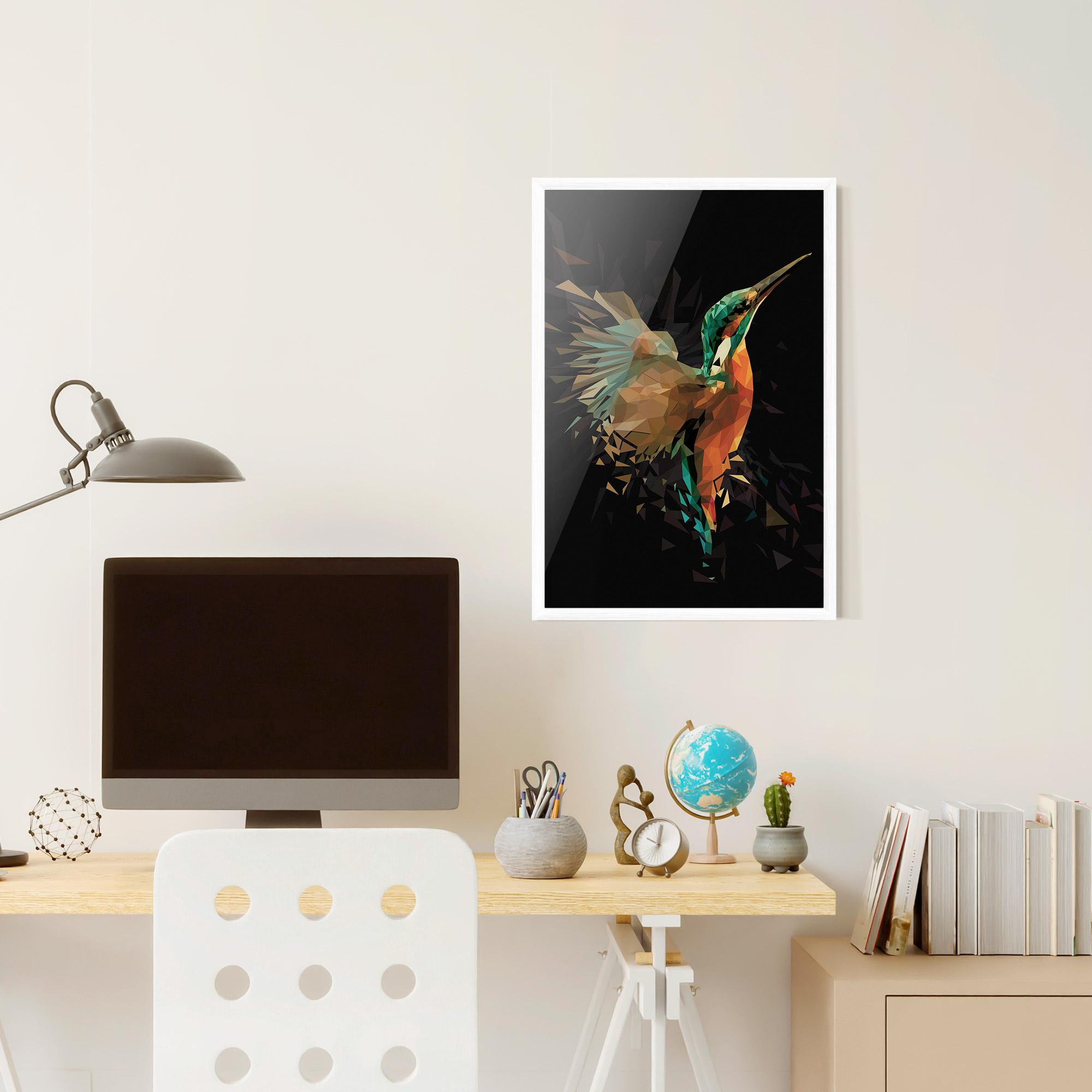 Poster Înrămat Hummingbird Splash mockup 6