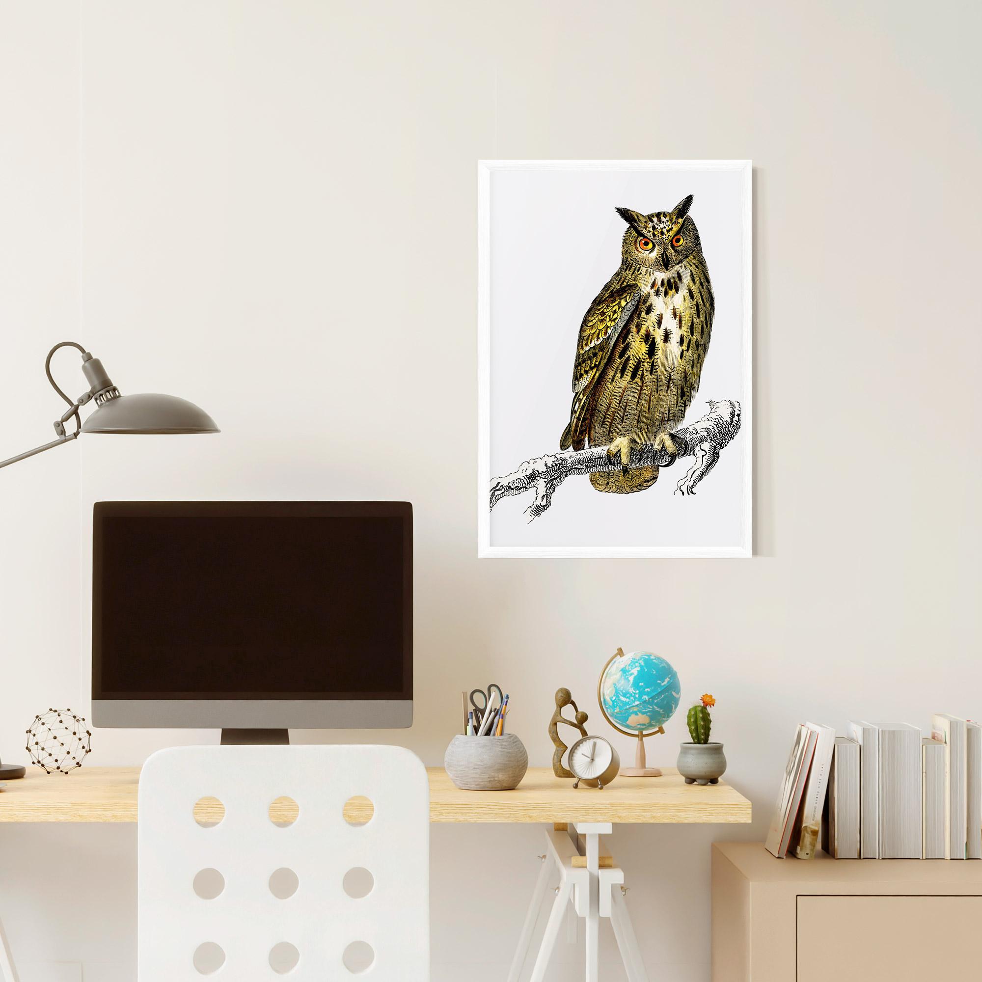 Poster Înrămat Yellow Owl mockup 6