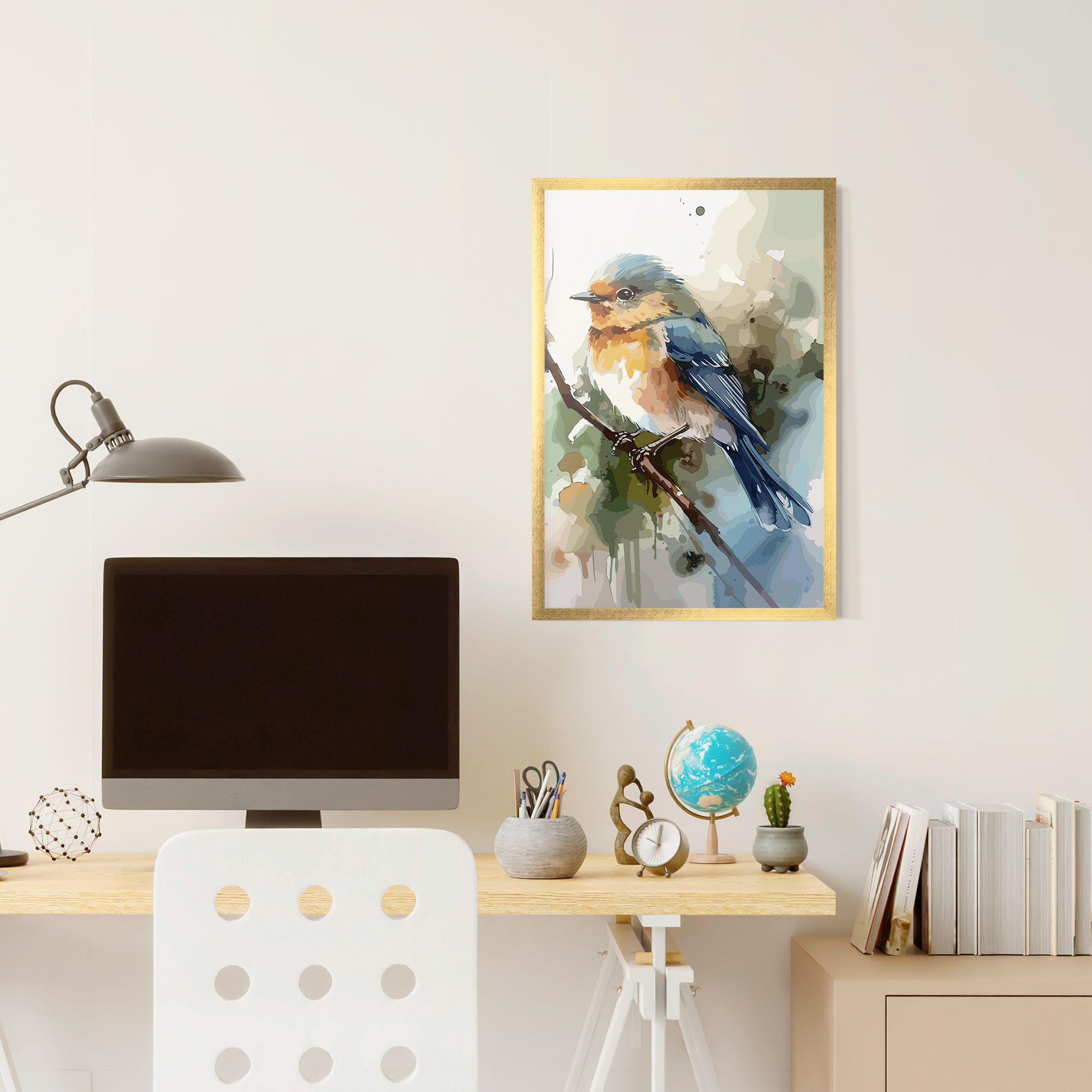 Blue Pretty Bird mockup 6