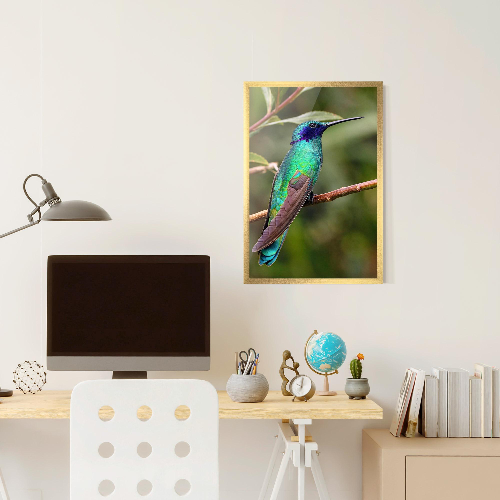 Poster Înrămat Green Bird mockup 6